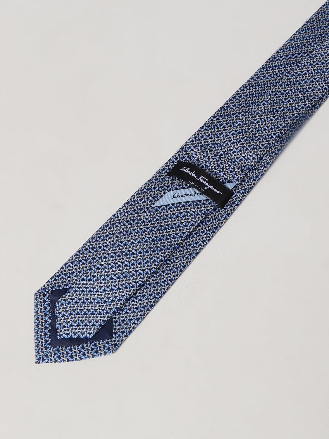 FERRAGAMO tie for man Blue Ferragamo tie 350785 online on