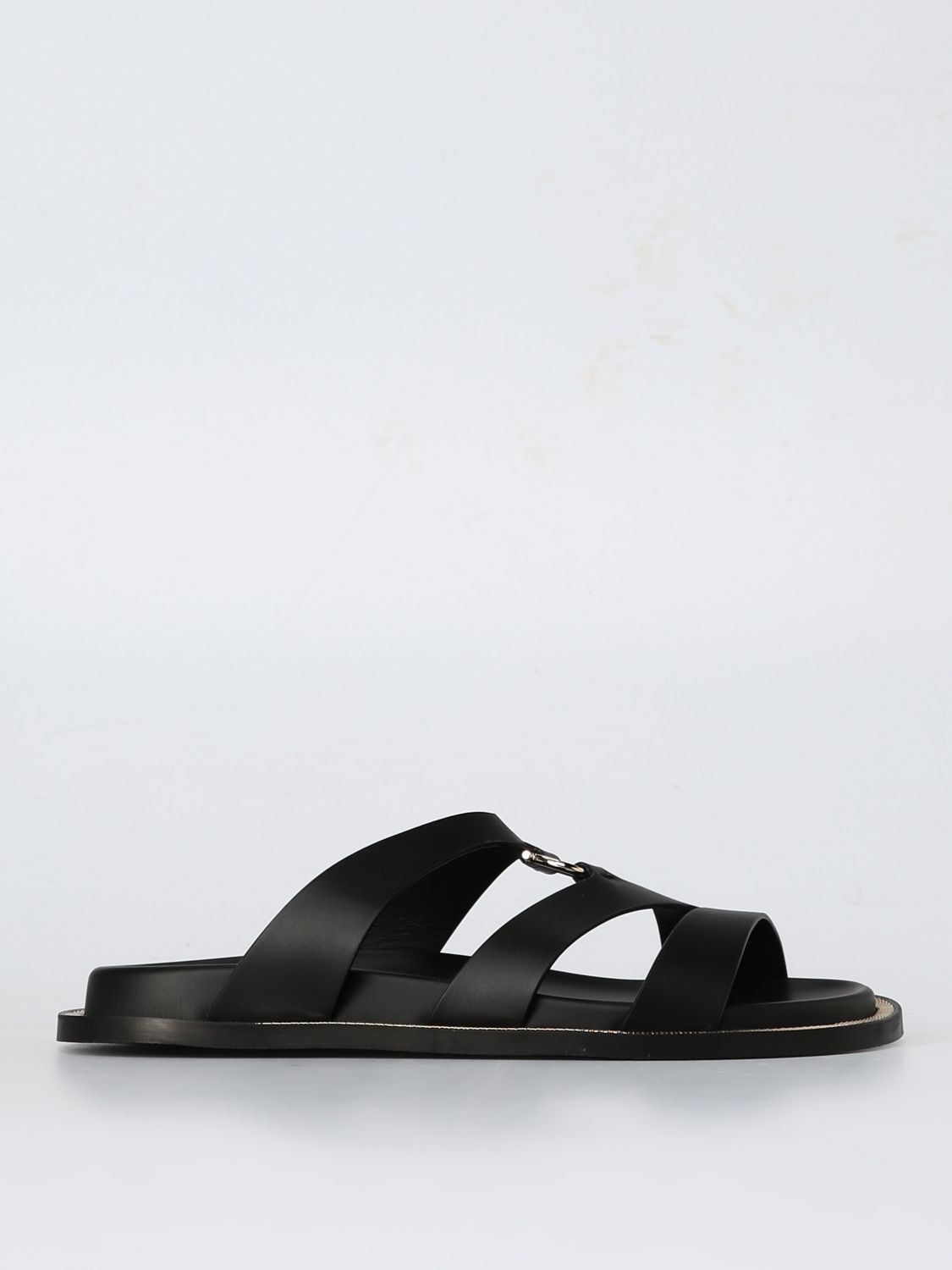 Shop Ferragamo Flat Sandals  Woman Color Black
