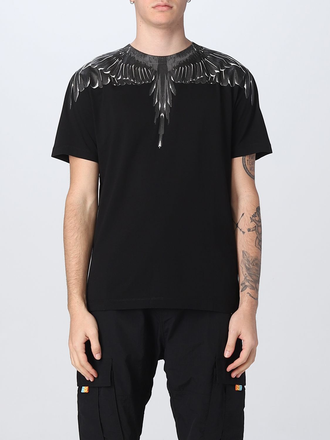 MARCELO BURLON: t-shirt for man - Black 1 | Burlon t-shirt CMAA018C99JER001 online at GIGLIO.COM