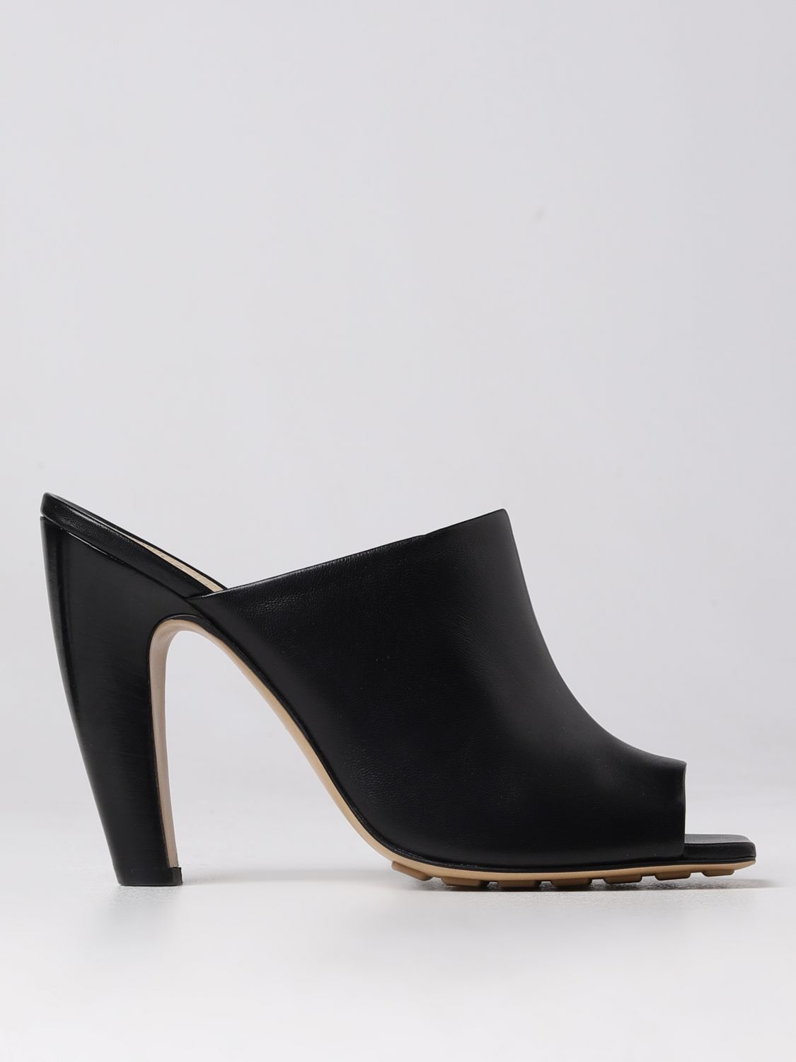 Shop Bottega Veneta Canalazzo Mules In Leather In Black