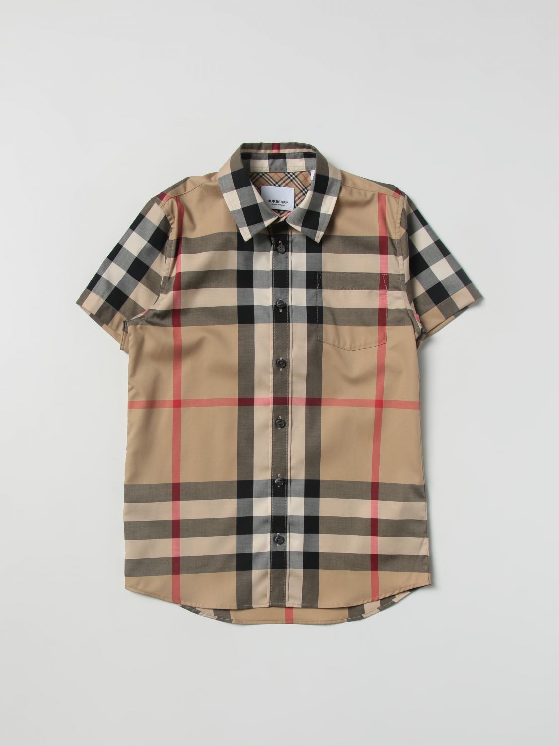 BURBERRY: shirt for boys - Beige | Burberry shirt 8040991 online on  