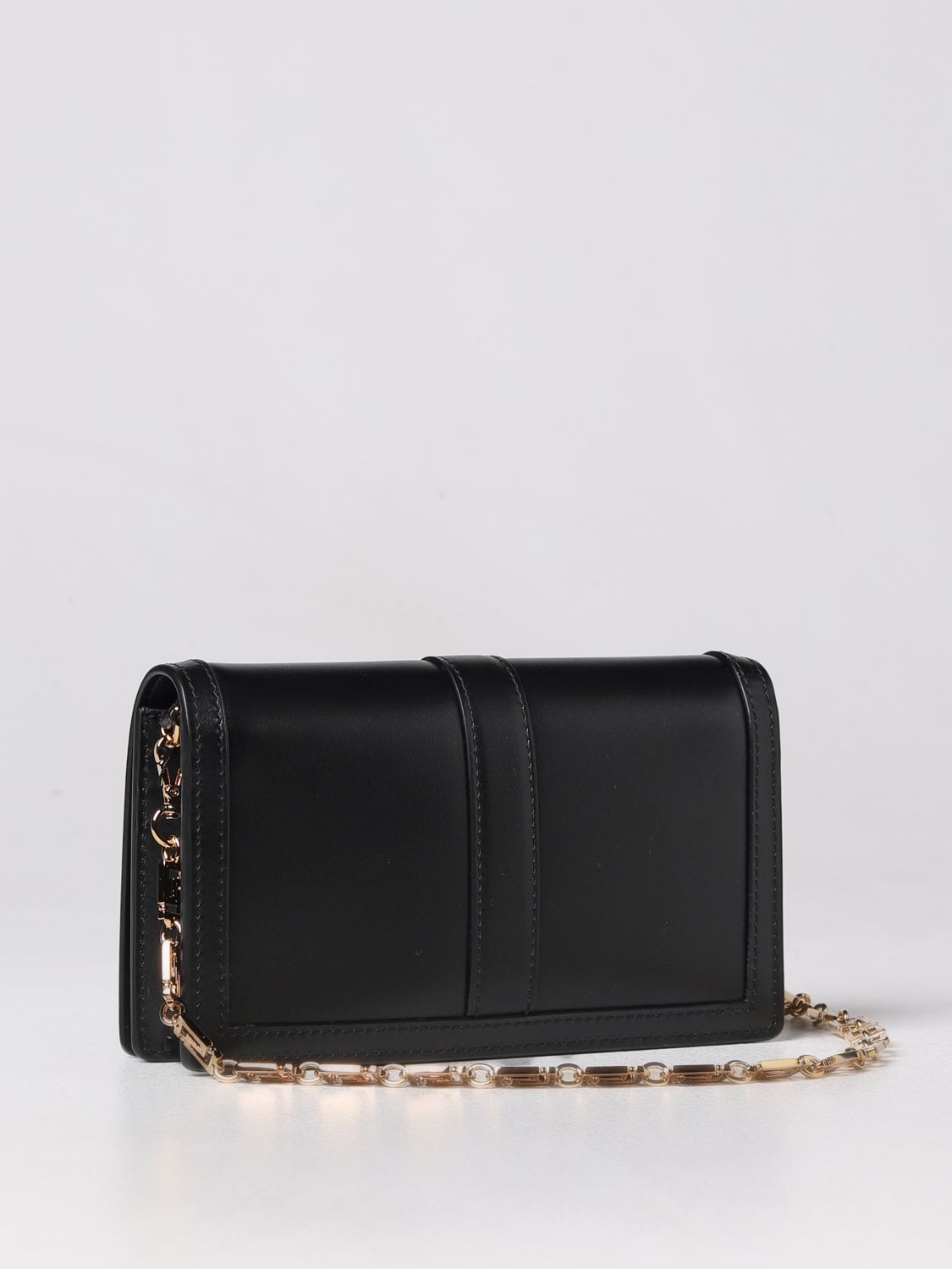 Mini bag Versace: Greca Goddess Versace leather wallet bag black 3