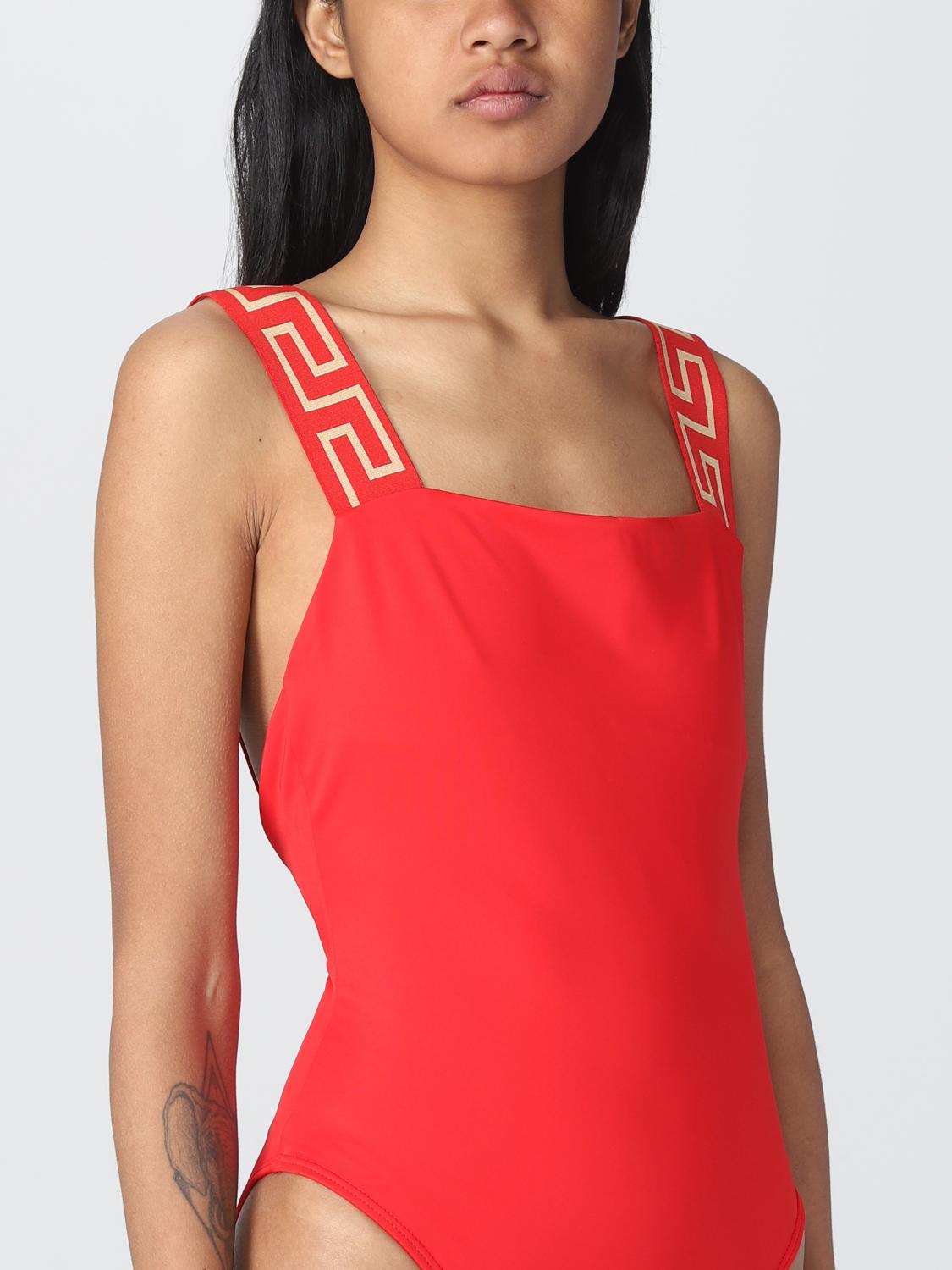 VERSACE Costume in lycra Rosso Costume Versace ABD01098A232185