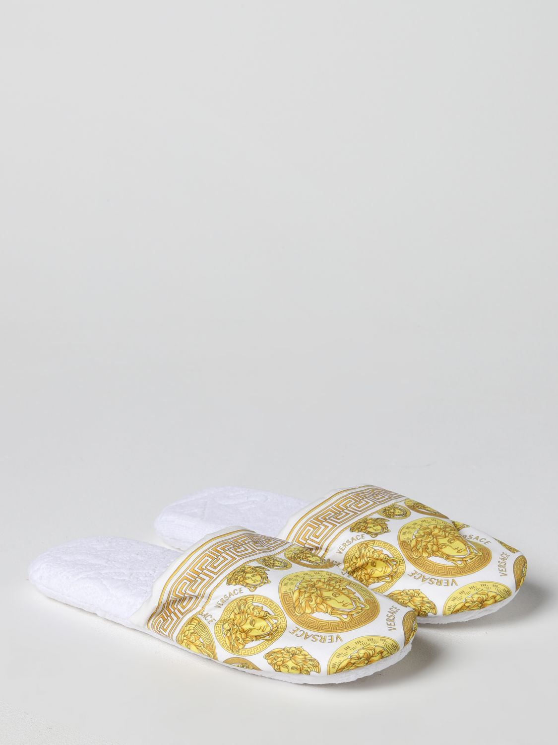 VERSACE HOME: flat shoes for woman - White | Versace Home flat shoes ...