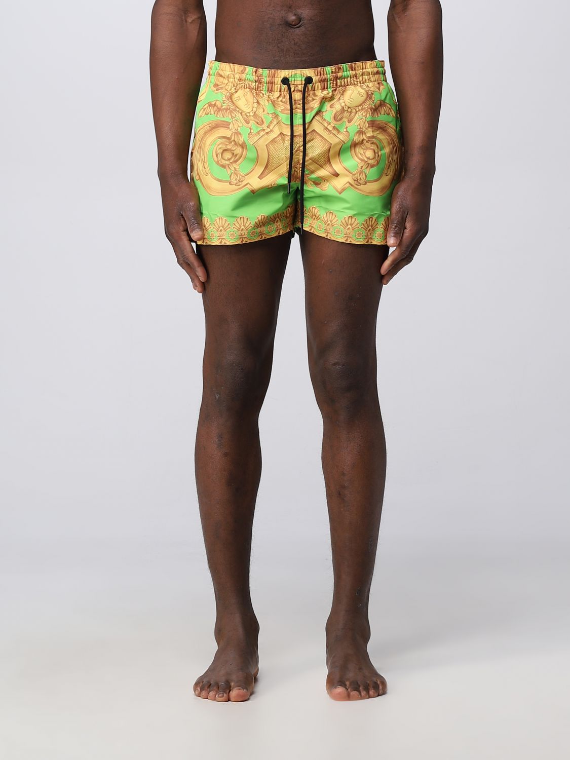 VERSACE: swimsuit for man - Green | Versace swimsuit 10025161A06328 ...