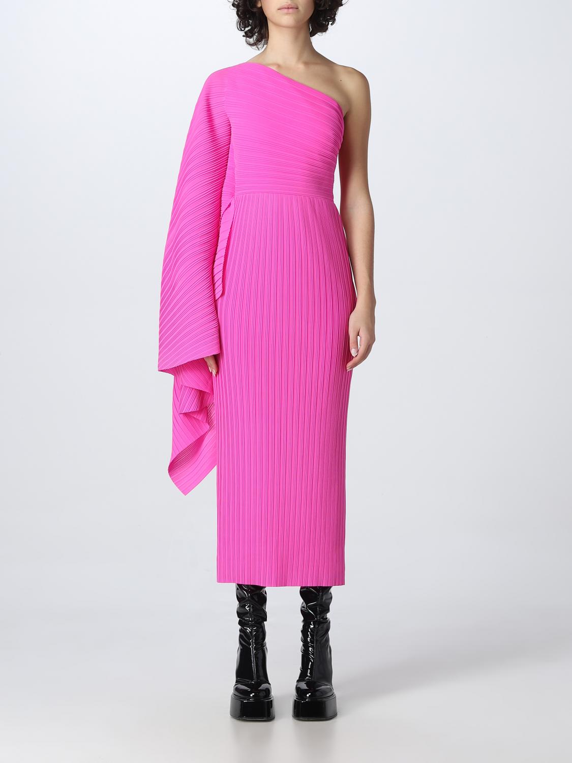 Solace London Lenna Midi Dress In Pink
