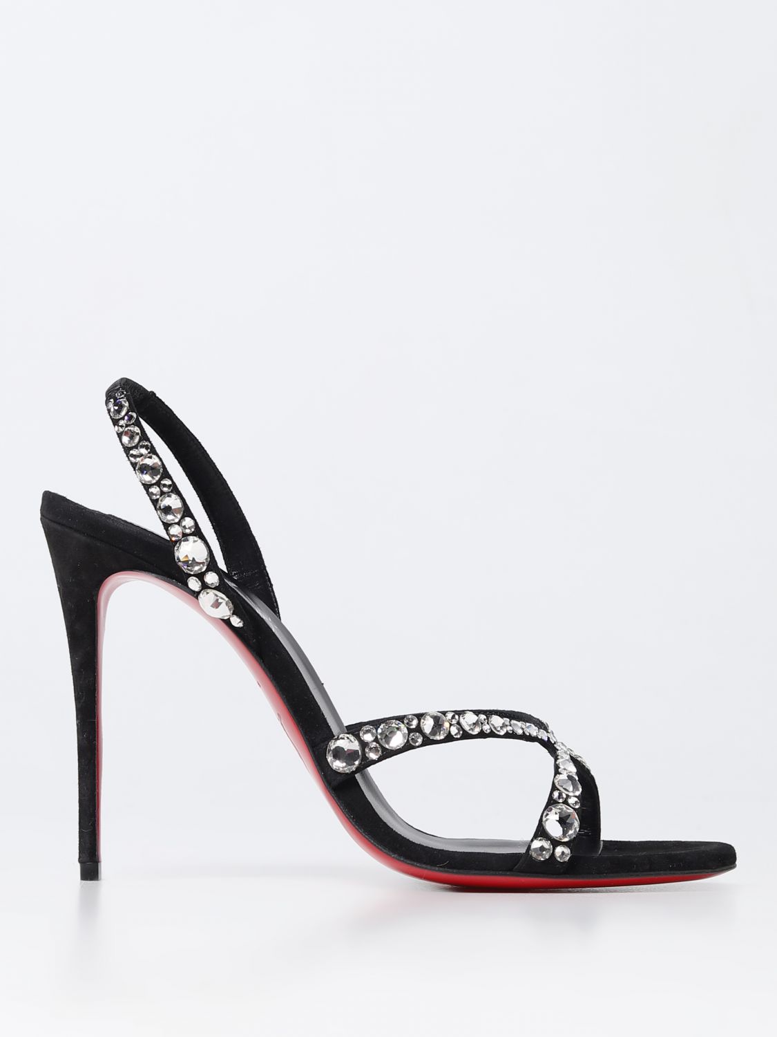 Christian Louboutin Black Marilyn 100 Heeled Sandals - ShopStyle