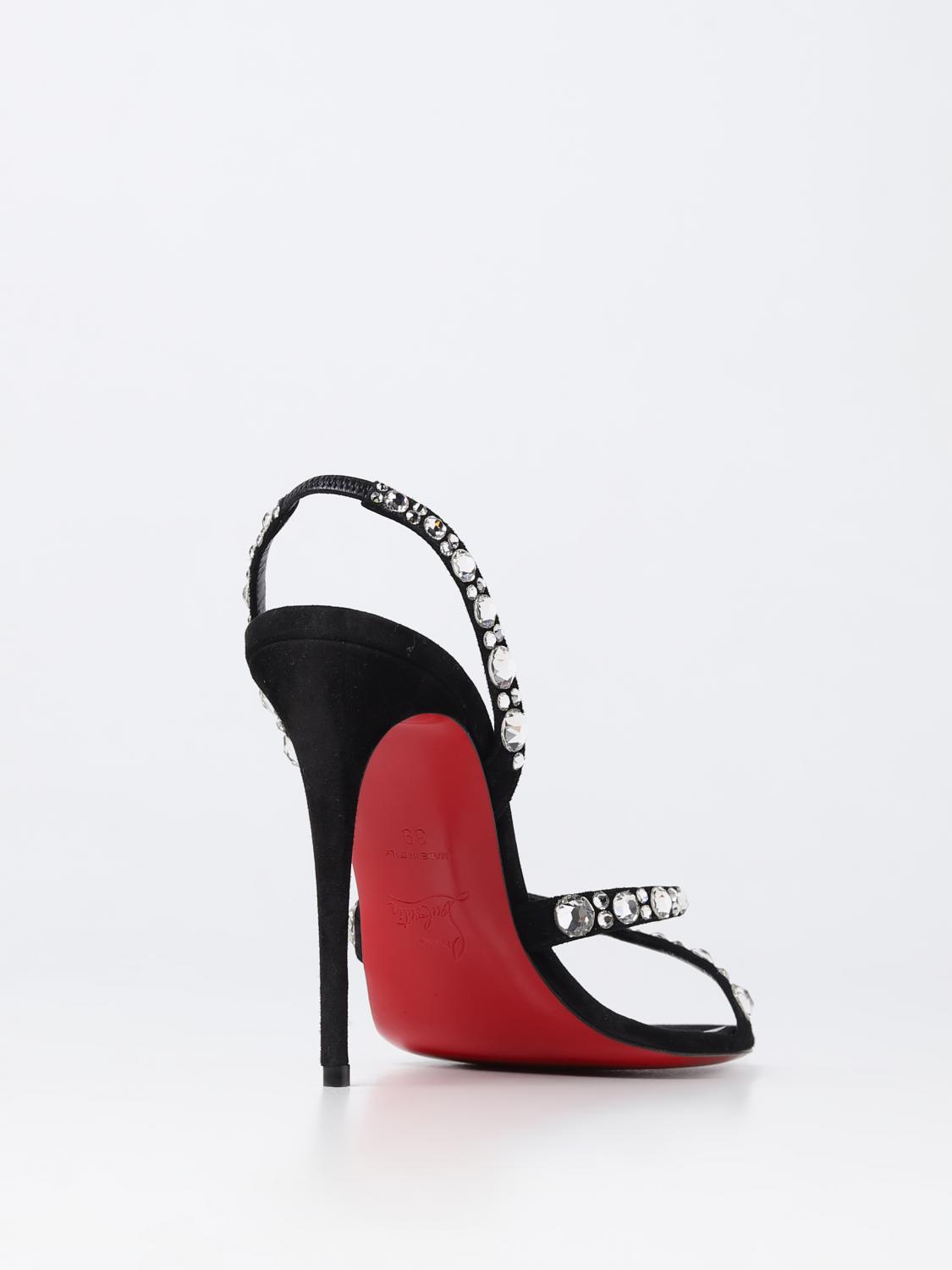 Christian Louboutin Black Marilyn 100 Heeled Sandals - ShopStyle