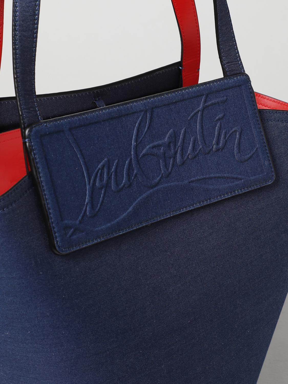 Schultertasche Christian Louboutin: Christian Louboutin Damen Schultertasche denim 3