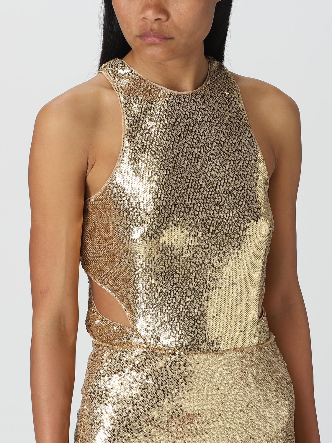 PATRIZIA PEPE: body for woman - Gold | Patrizia Pepe body 2C1441A251 ...