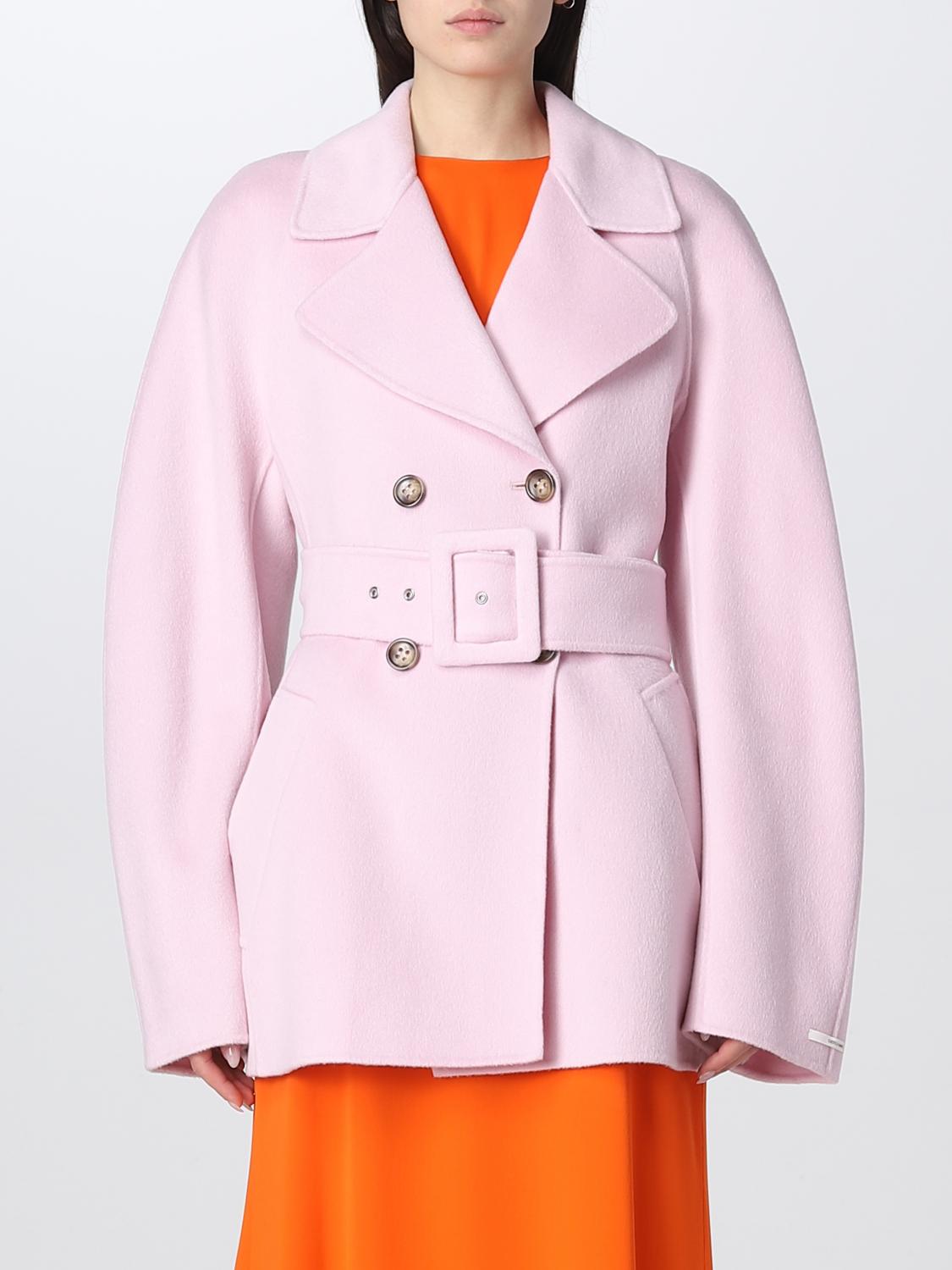 Sportmax Dritto Belted Jacket In Pink | ModeSens