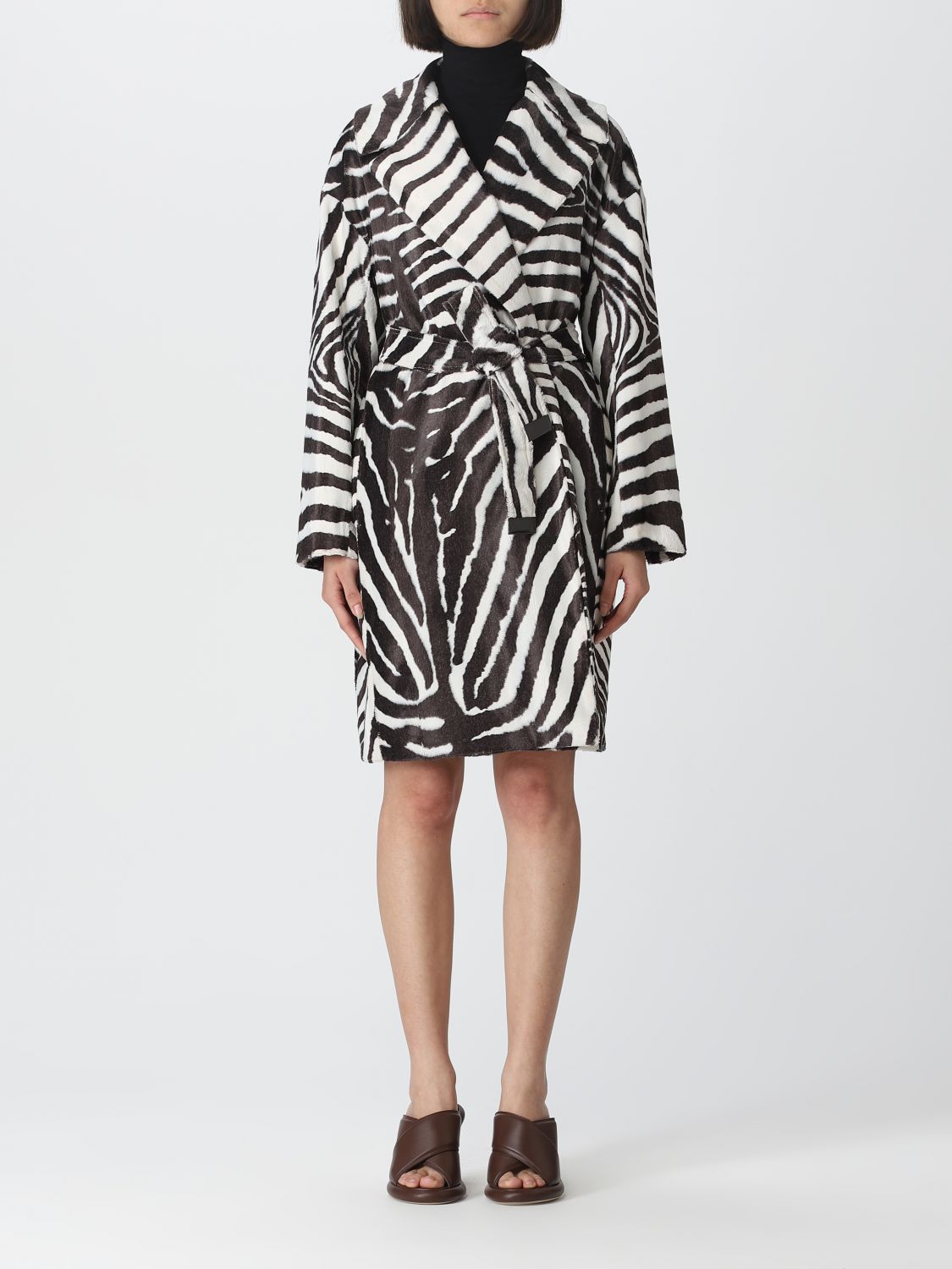 's Max Mara S Max Mara Womens Ecru Ricordo Tiger-print Cotton-blend Coat