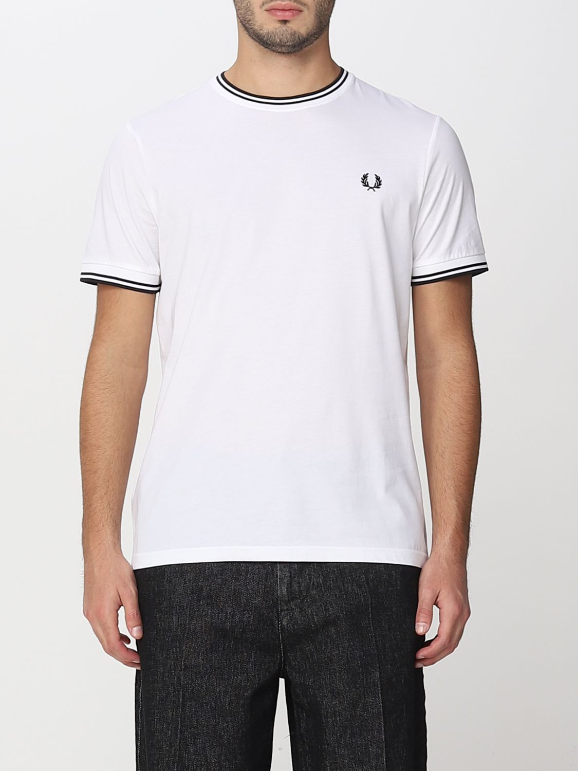 FRED PERRY T-SHIRT FRED PERRY MEN COLOR WHITE,376079001