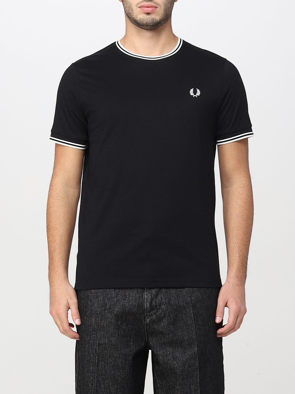 Fred Perry T-shirt  Men Color Black