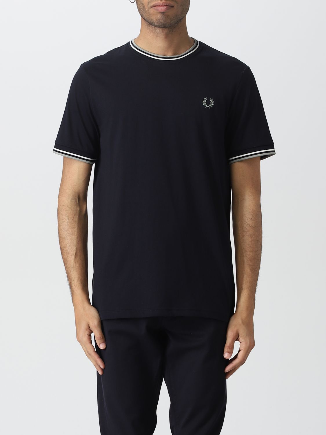 Fred Perry T-shirt  Men Color Blue