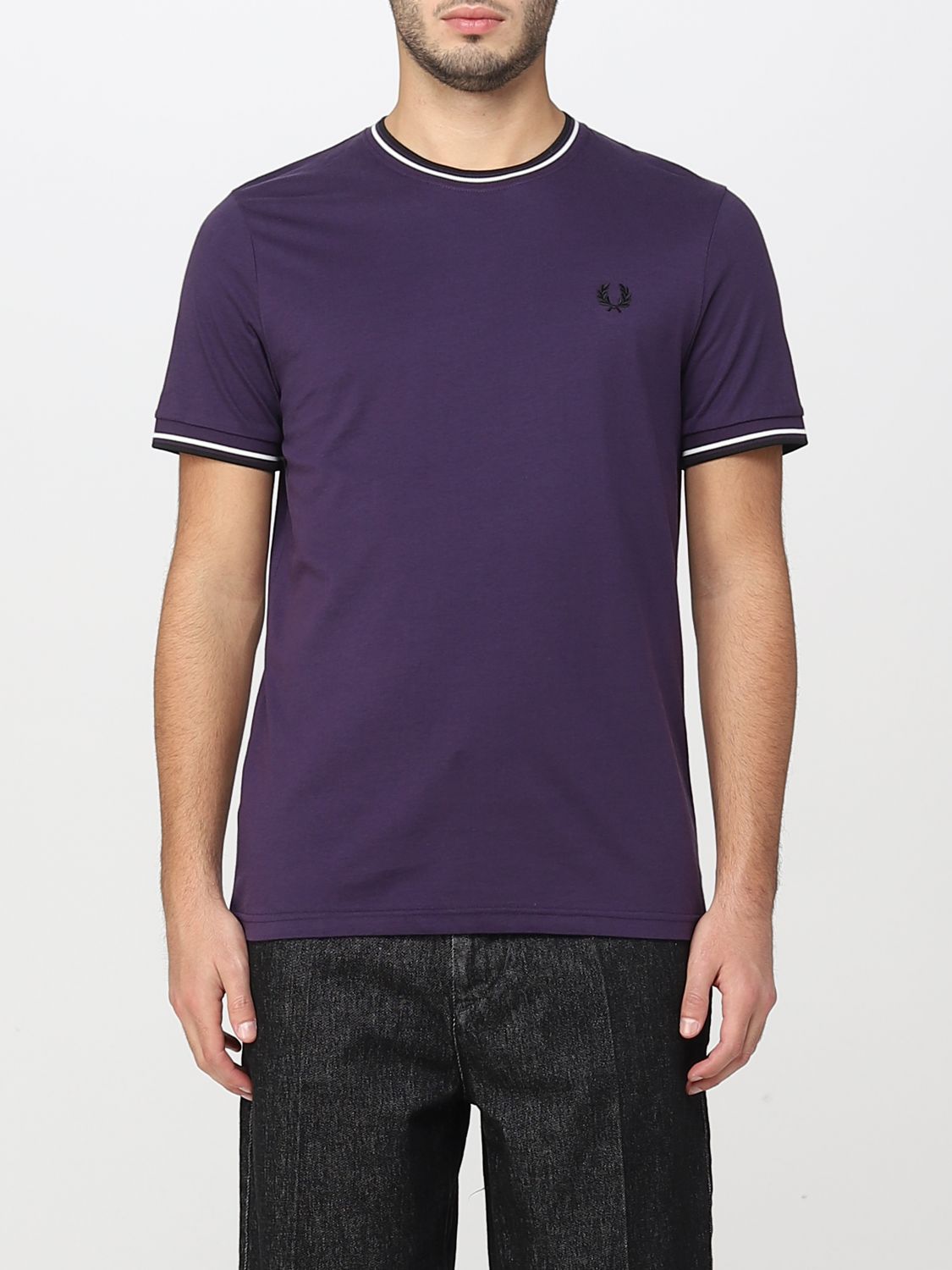 Fred Perry T-shirt  Men Color Violet