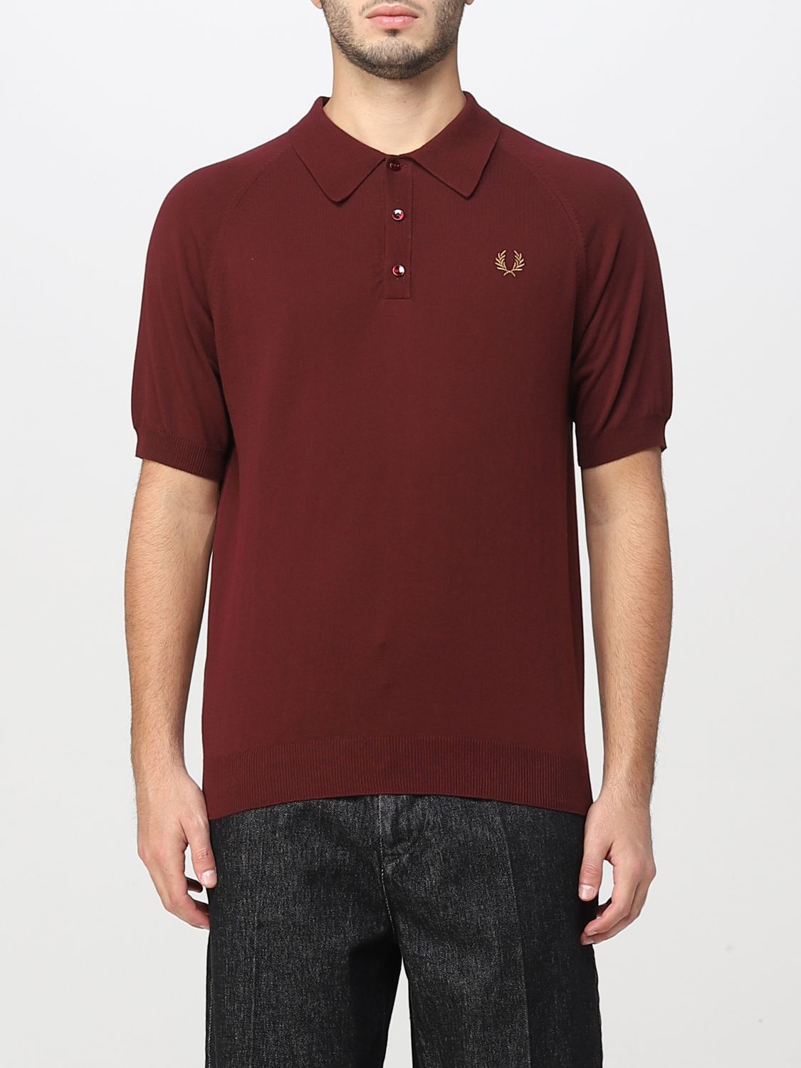 PERRY: polo shirt for man - Burgundy | Fred Perry shirt K7303 online on GIGLIO.COM