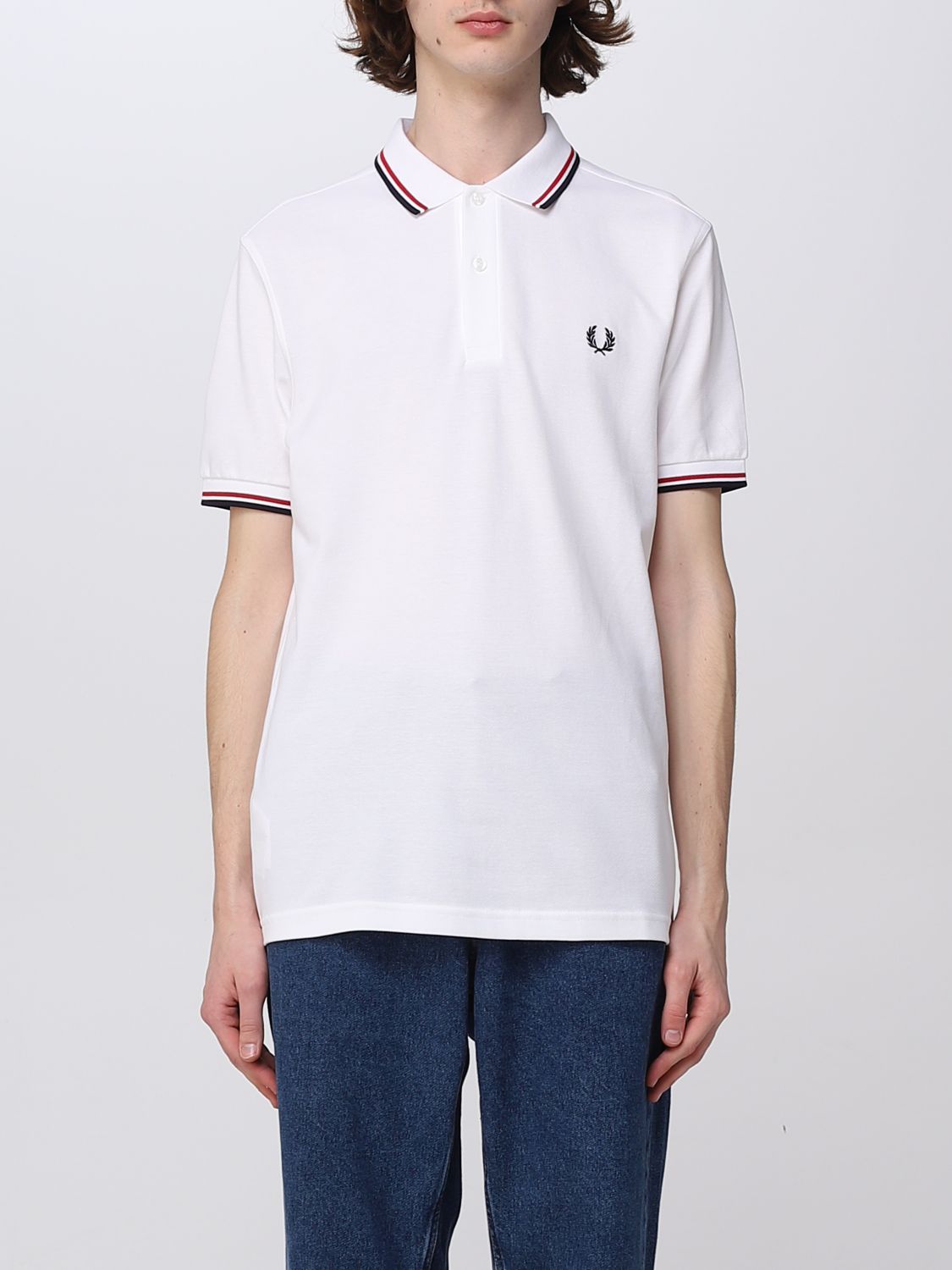 Cerco total mil millones FRED PERRY: polo shirt for man - White | Fred Perry polo shirt M3600 online  on GIGLIO.COM