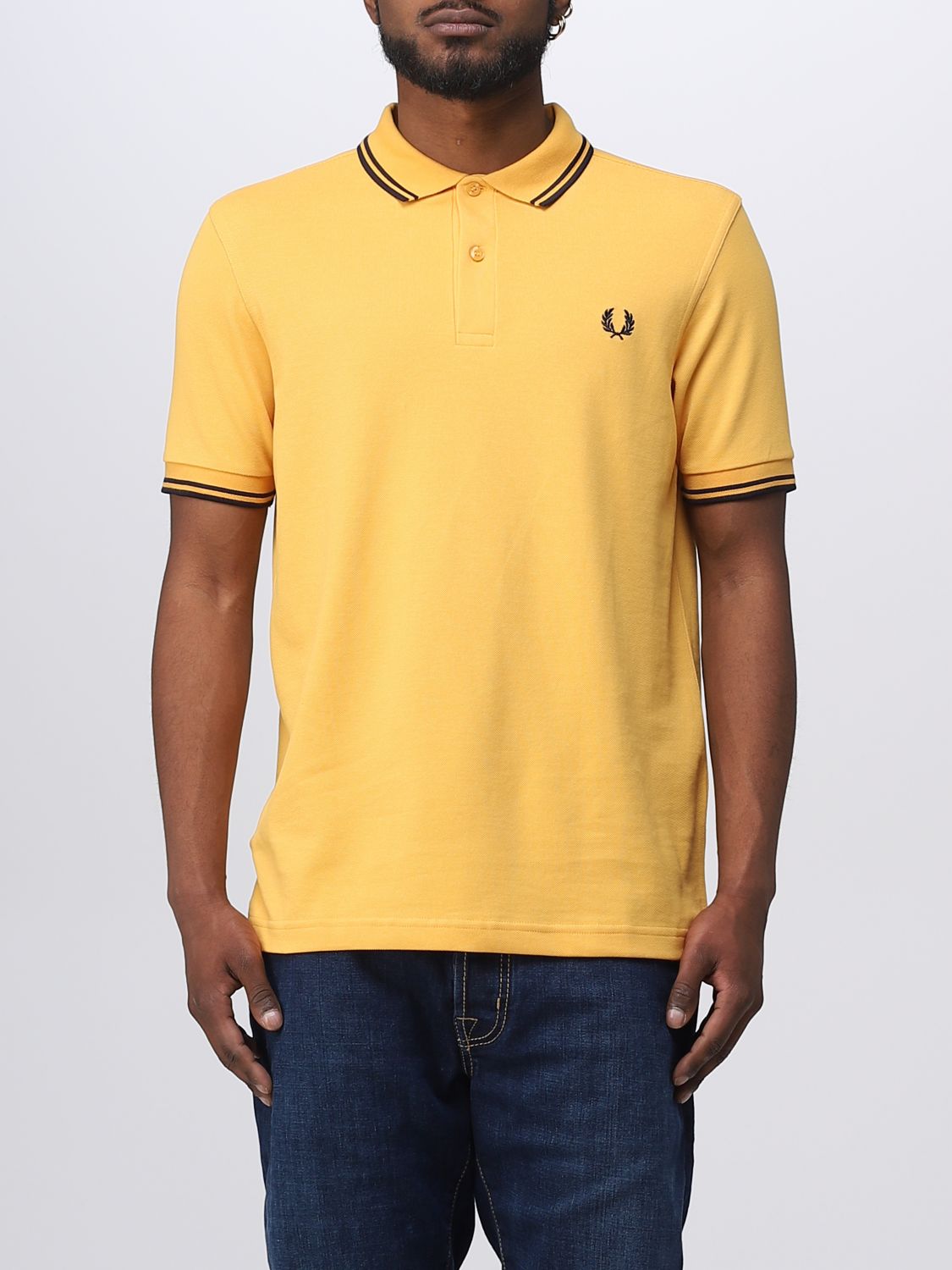 Fred Perry Outlet: polo shirt for man - Yellow | Fred Perry polo shirt ...