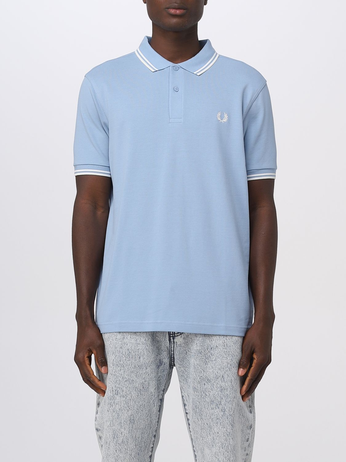 Fred Perry Polo Shirt  Men Color Gnawed Blue