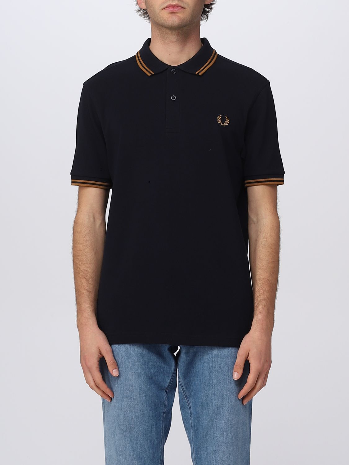 Fred Perry Polo Shirt  Men Color Beige