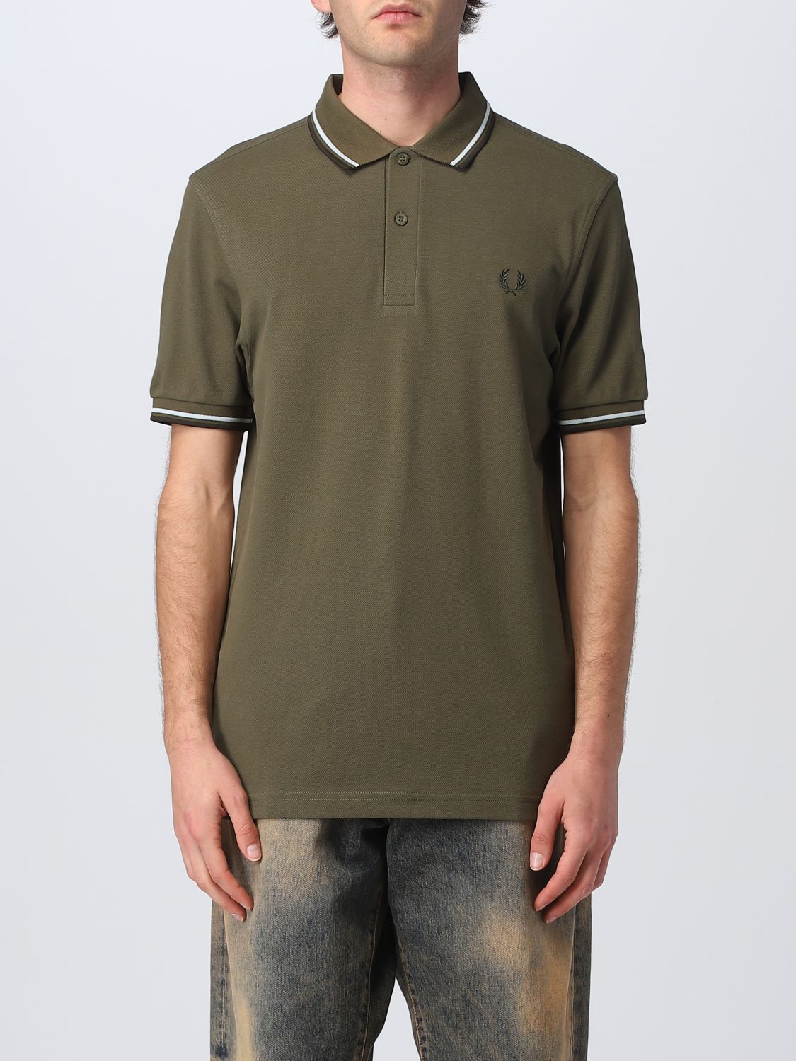 Fred Perry Polo Shirt  Men Color Olive