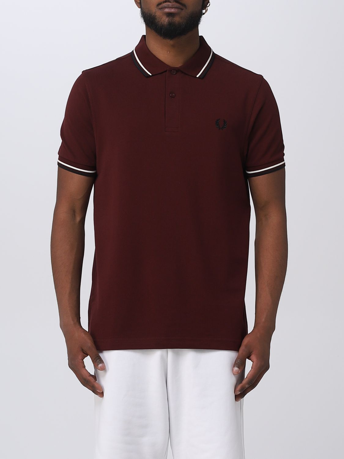 Fred Perry Polo Shirt  Men Color Burgundy