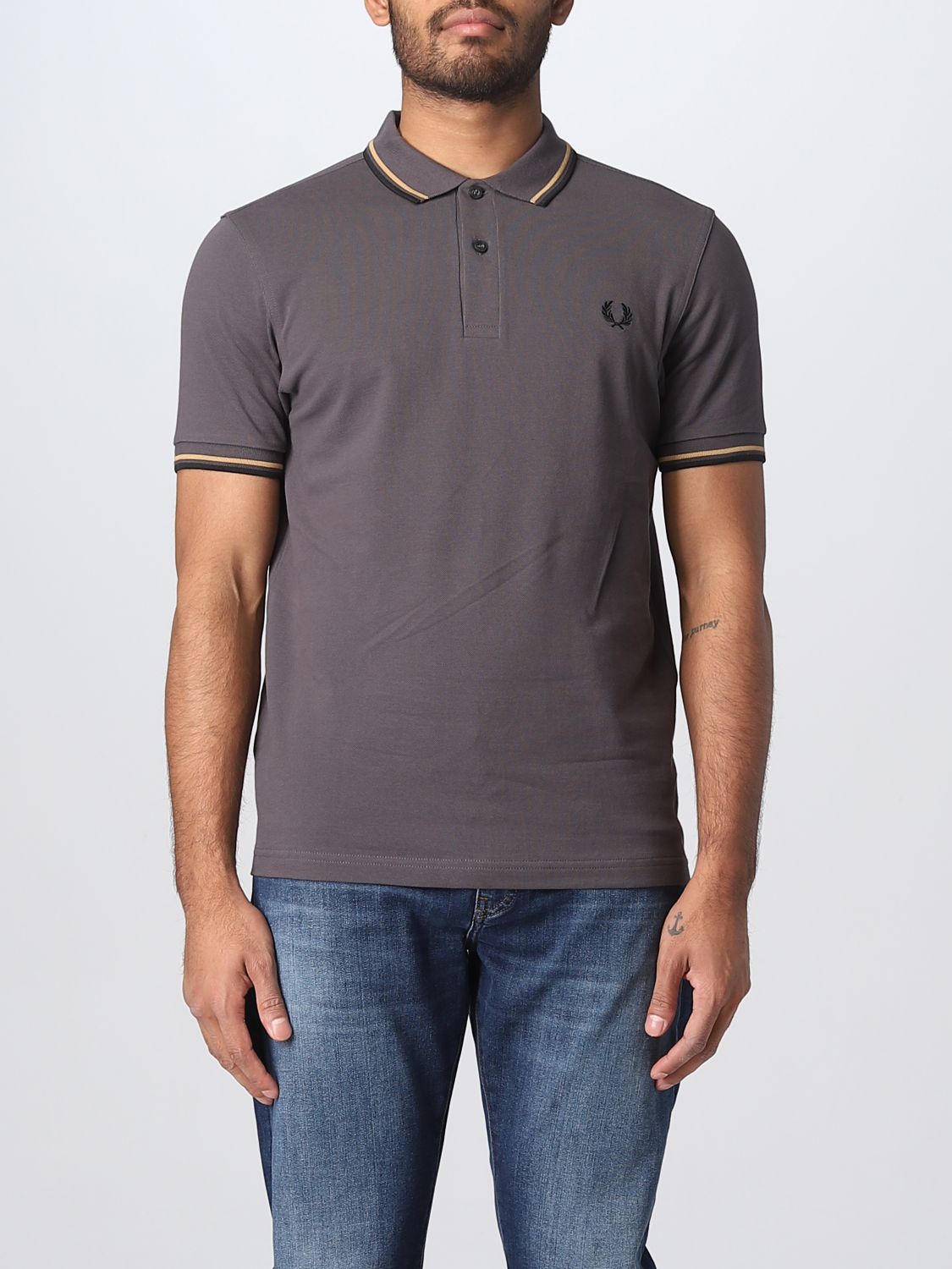 Fred Perry Polo Shirt  Men Color Mastic