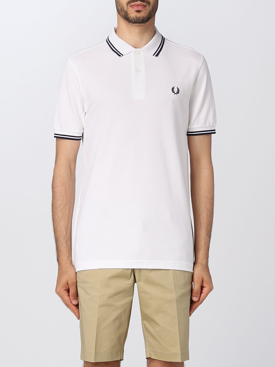 Fred Perry Outlet: polo shirt for man - Yellow Cream | Fred Perry polo ...