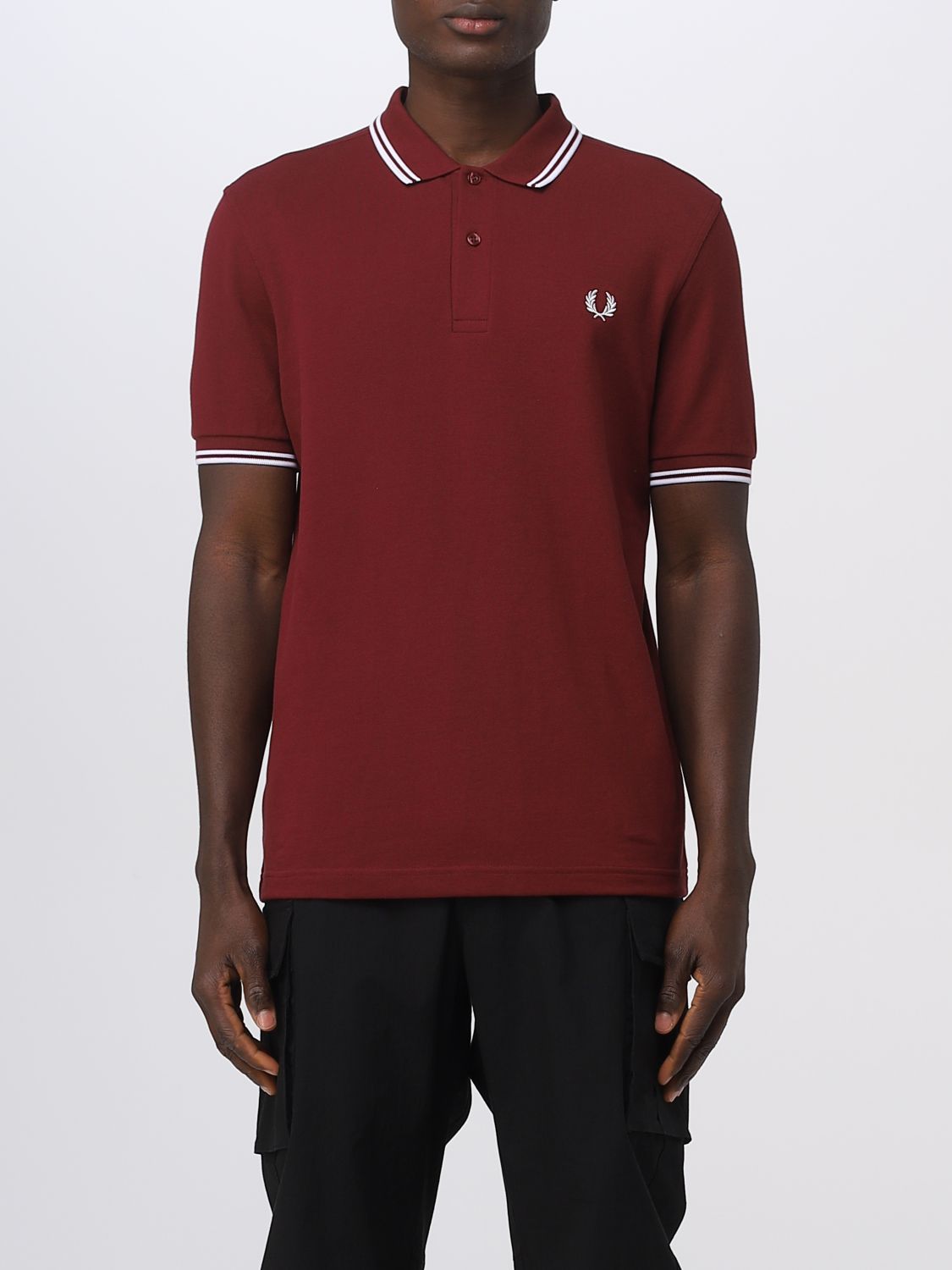 Fred Perry Polo Shirt  Men Color Wine