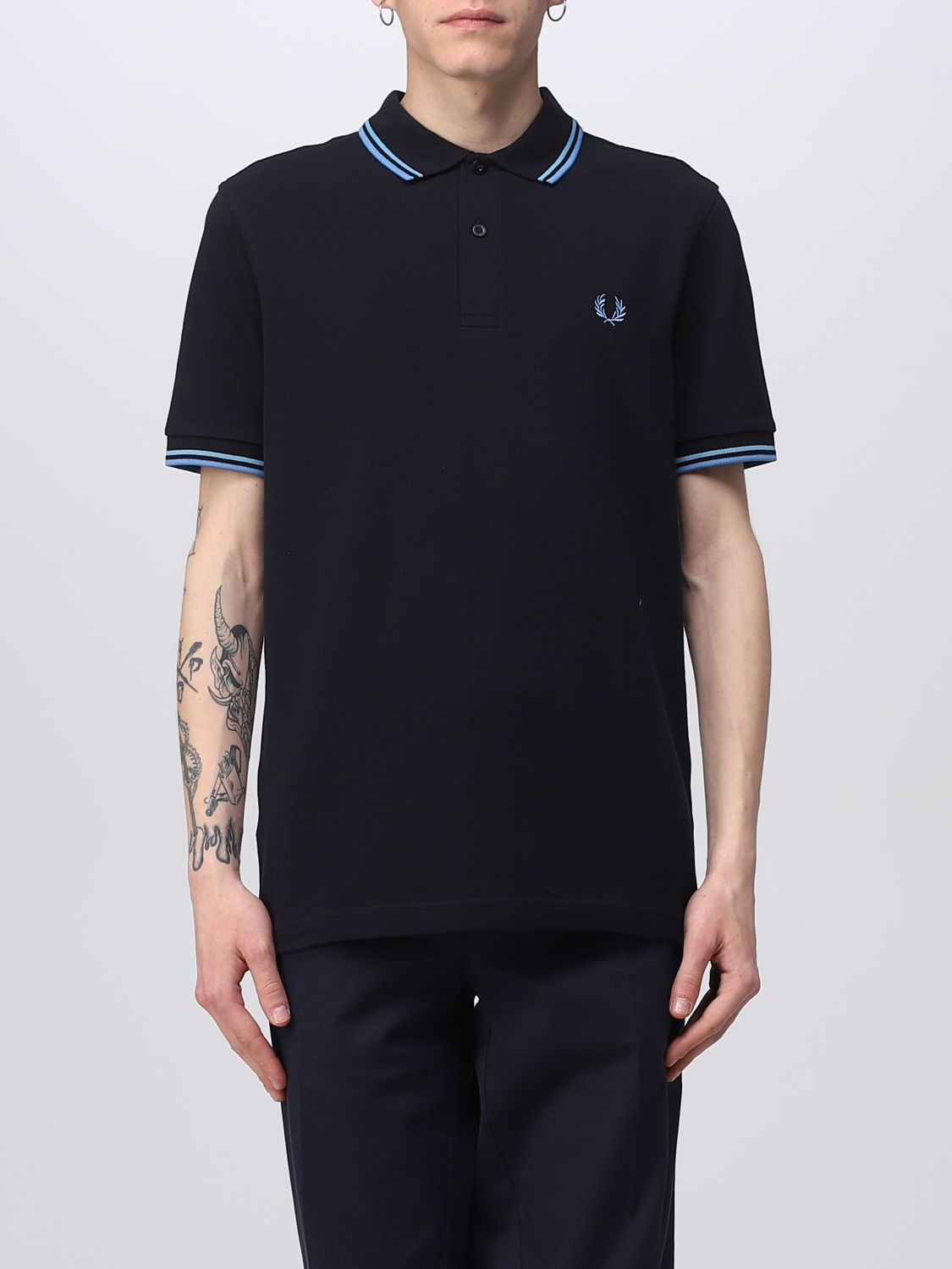 Fred Perry Polo Shirt  Men Color Blue 1