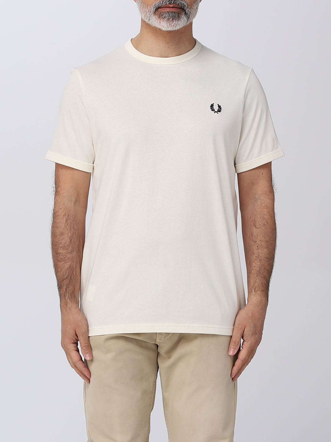 Fred Perry T-shirt  Men In Yellow Cream
