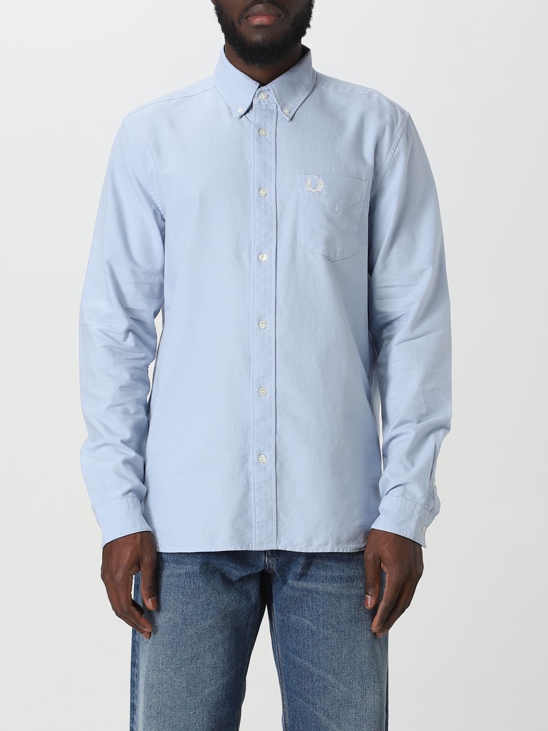 Shop Fred Perry Shirt  Men Color Gnawed Blue