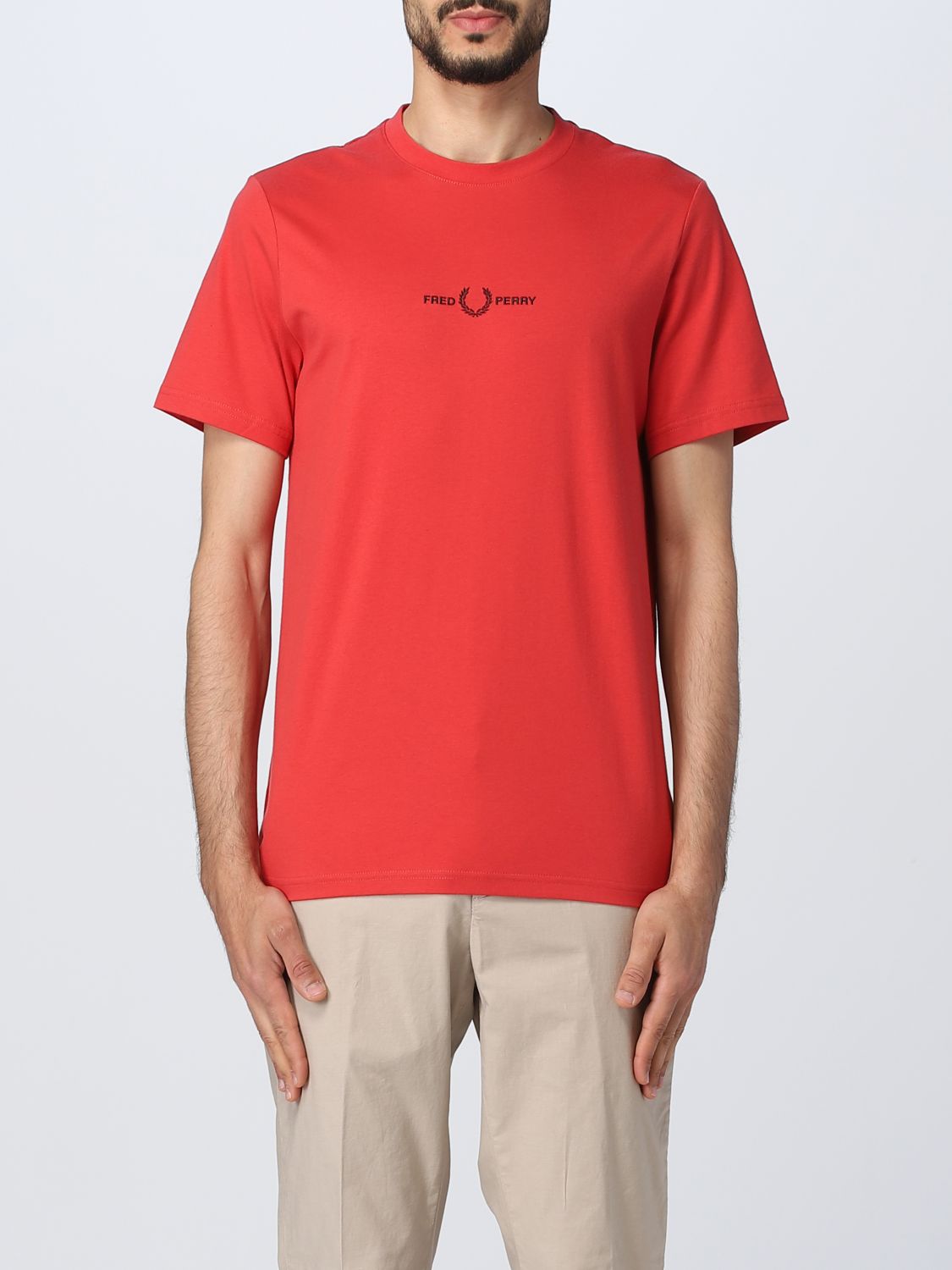 Fred Perry T-shirt  Men Color Red