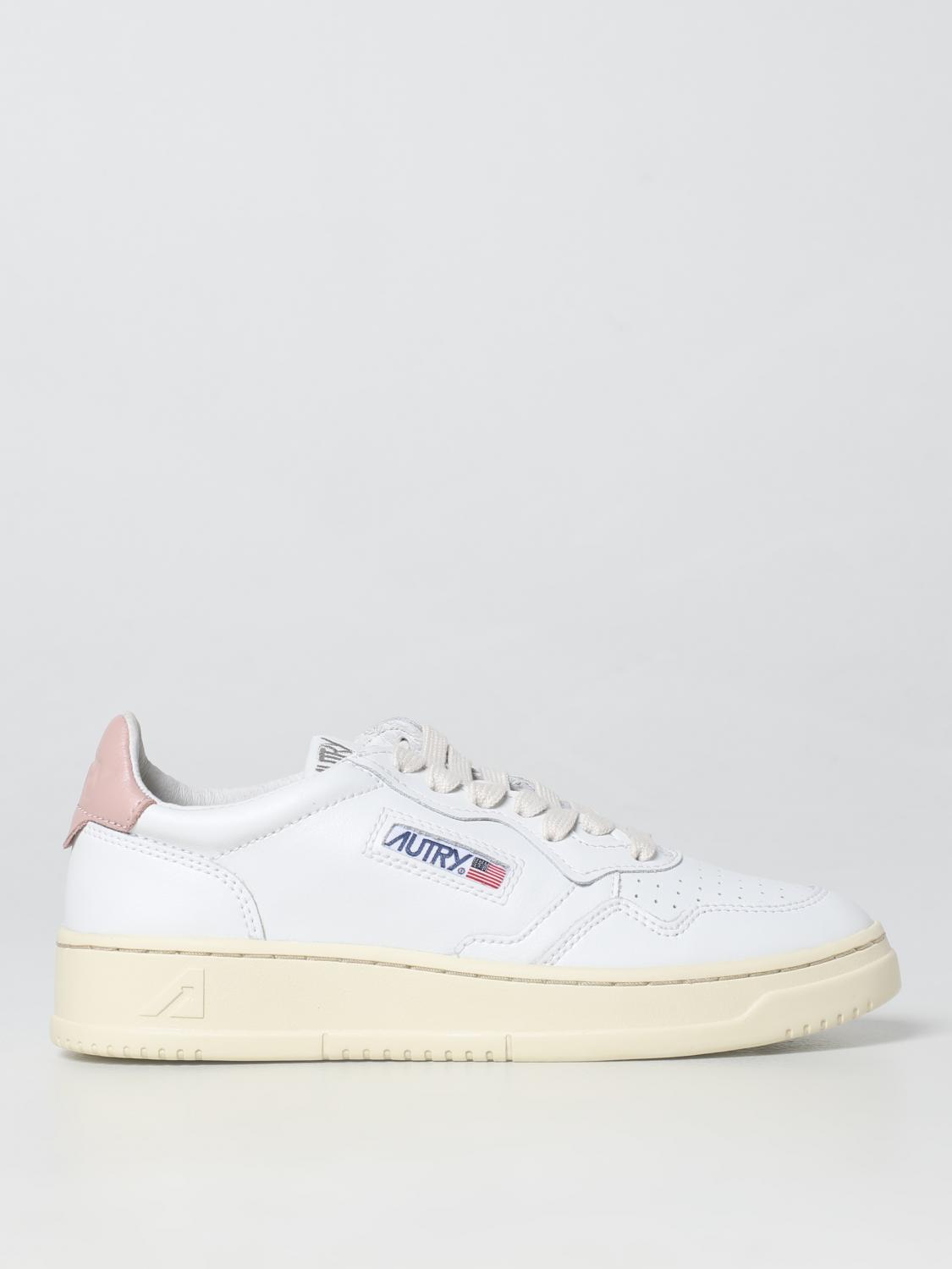 Autry Medalist Low Leat Leat Wht Pink In White