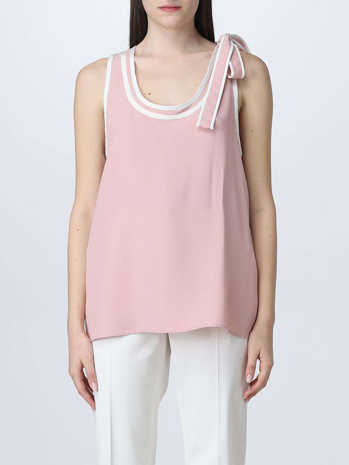 Red Valentino Redvalentino Bow Detailed Sleeveless Tank Top In Pink