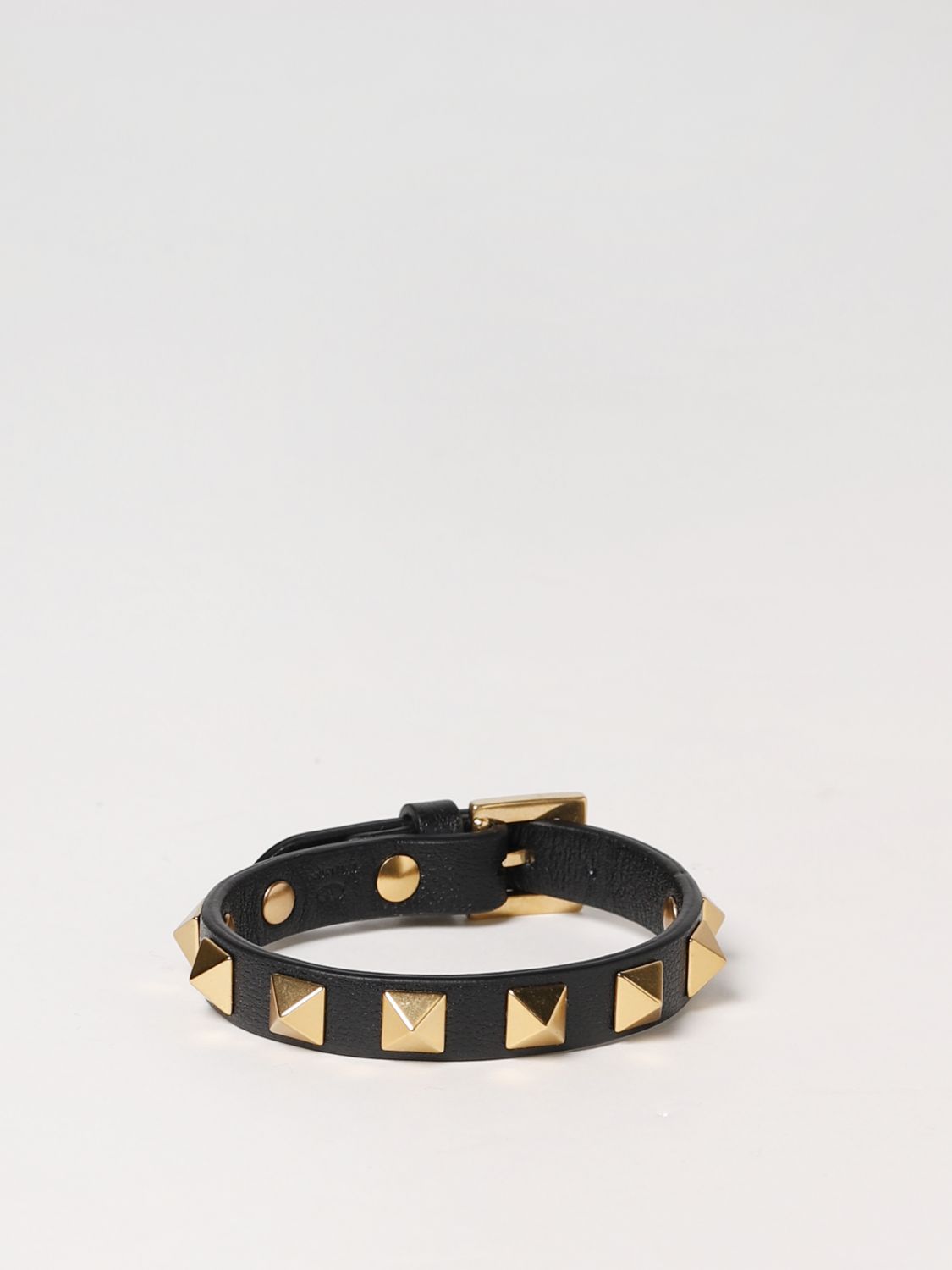 VALENTINO GARAVANI: leather bracelet with Studs - Black Valentino Garavani 2Y2J0801LKT online