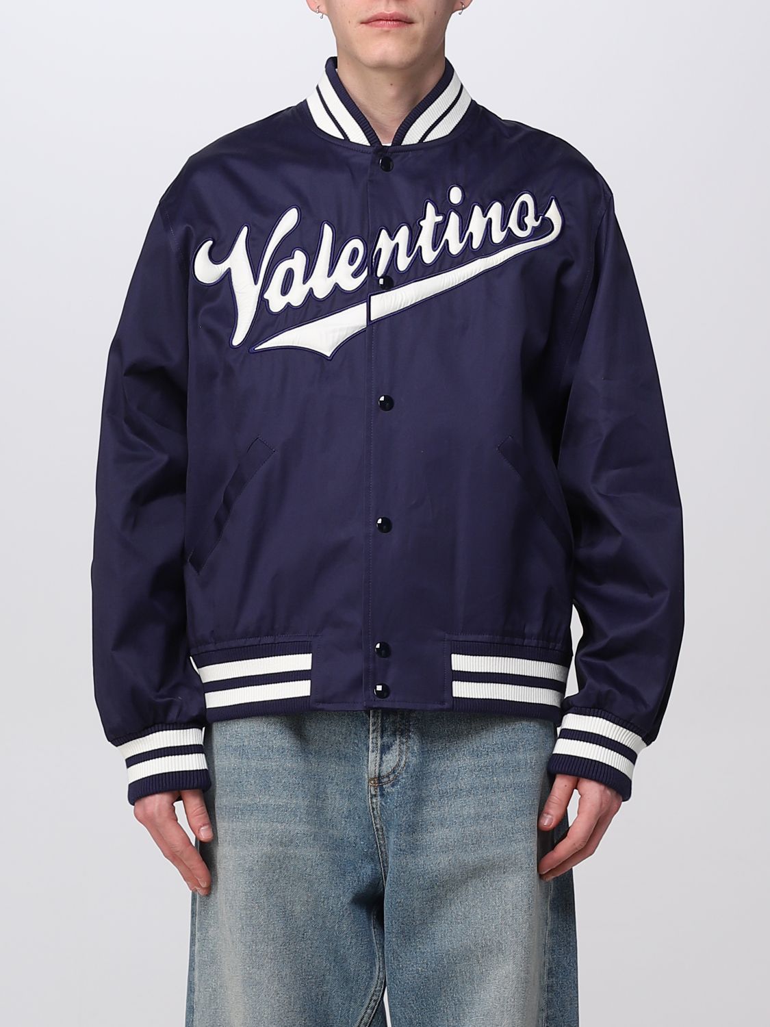 Shop Valentino Jacket  Men Color Blue