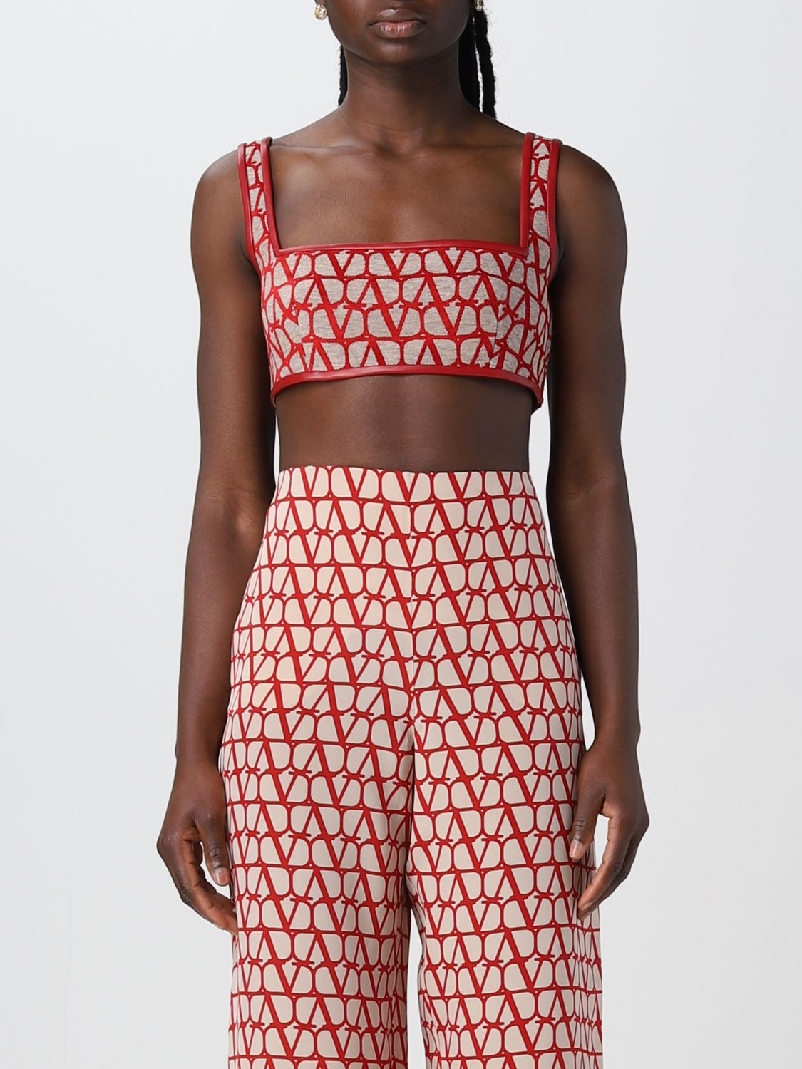 VALENTINO: top for woman - Red | Valentino top online on