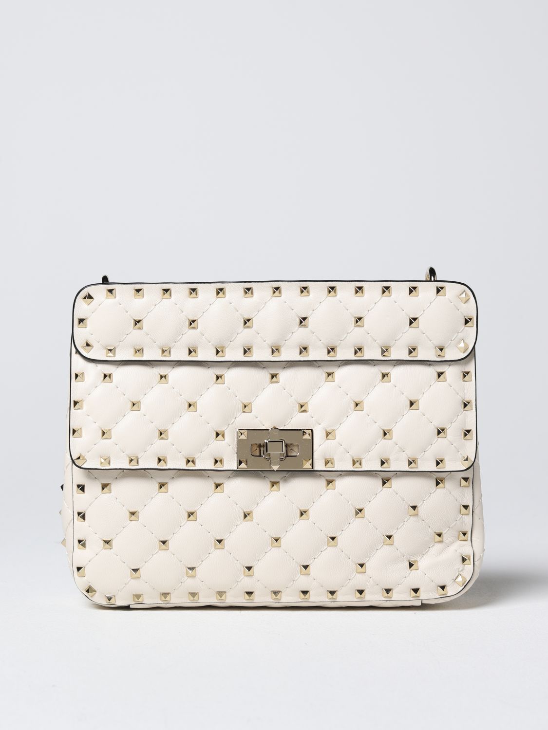VALENTINO Rockstud bag in quilted nappa Ivory | Valentino Garavani handbag 2W2B0122NAP online at