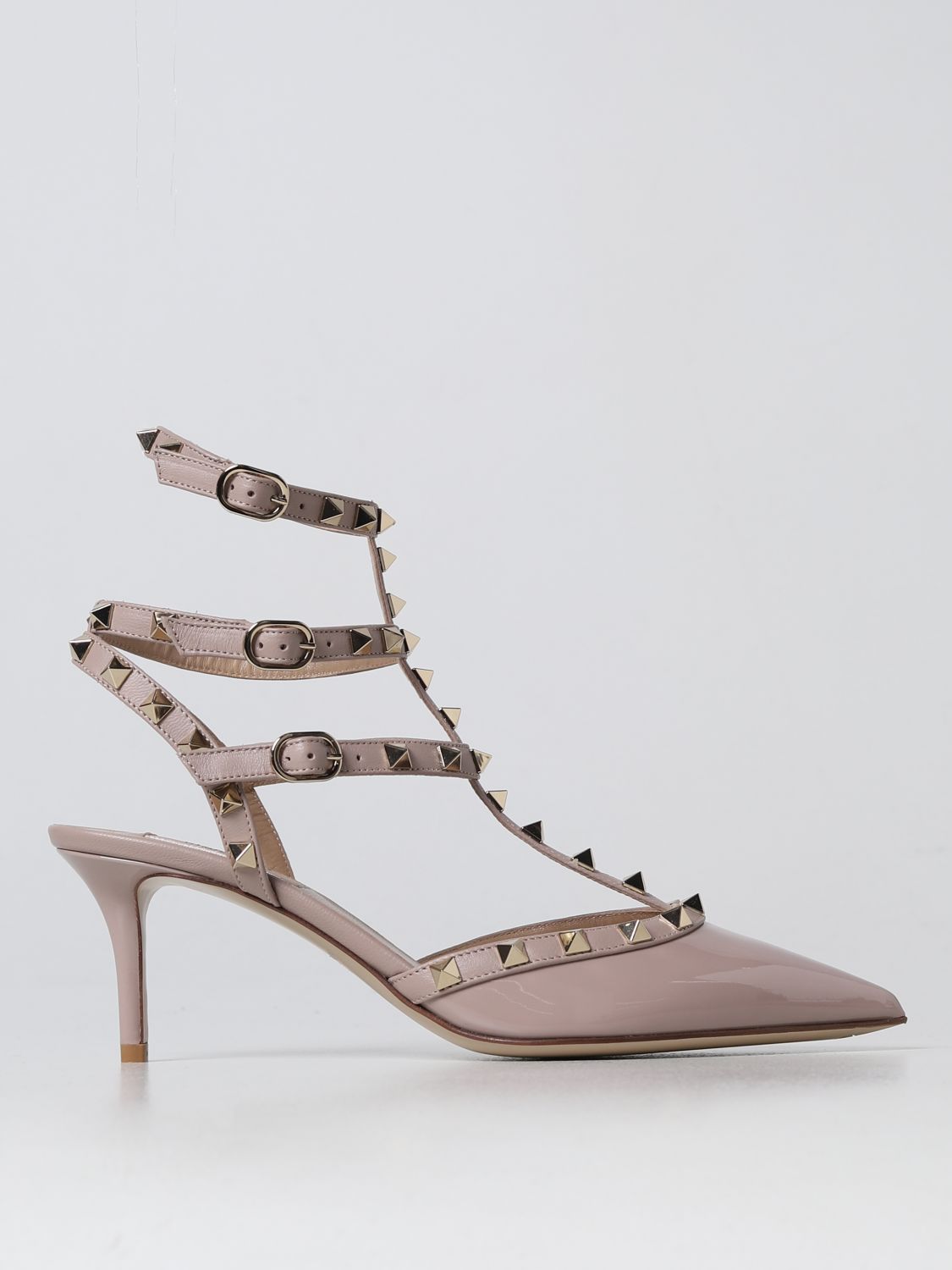 VALENTINO GARAVANI: pumps with Studs - Blush Pink | Valentino Garavani high heel shoes 2W2S0375VNW online on GIGLIO.COM