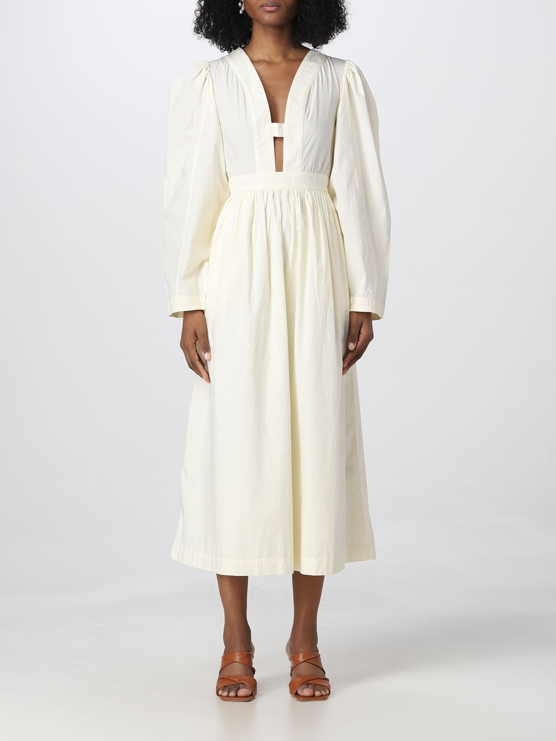 SEA NY: dress for woman - Yellow Cream | Sea Ny dress RS23-131 online ...