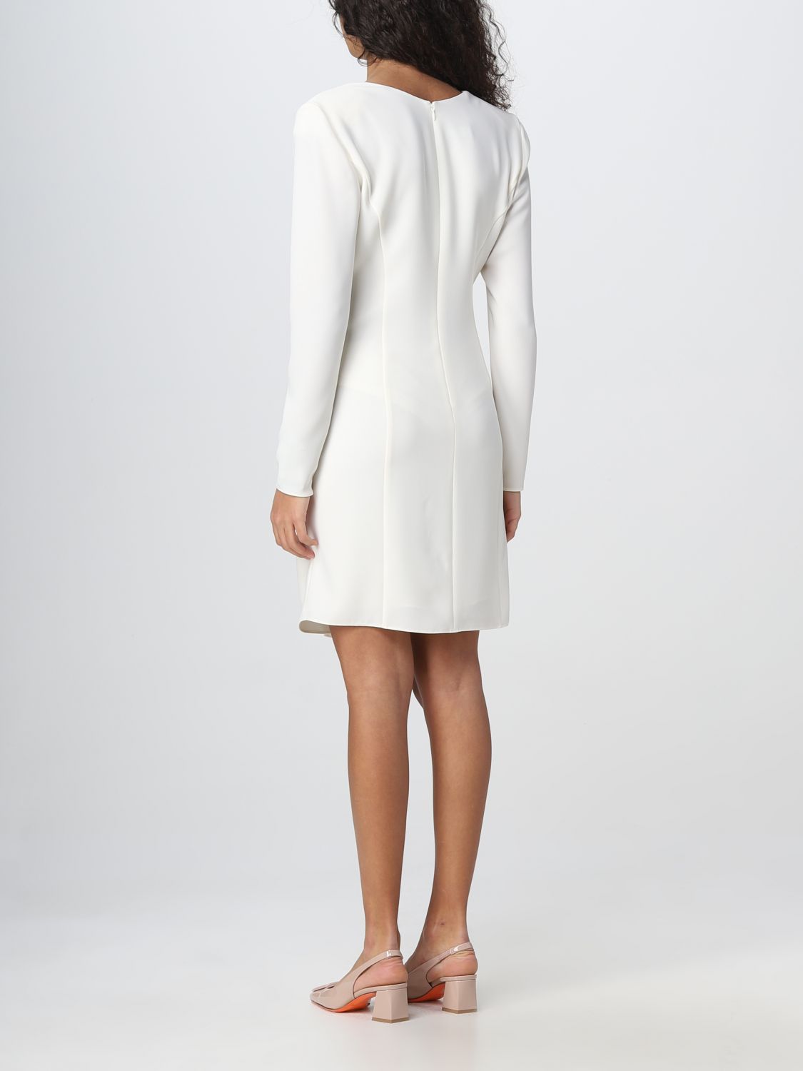 EMPORIO ARMANI: dress in viscose - White Emporio Armani dress online GIGLIO.COM