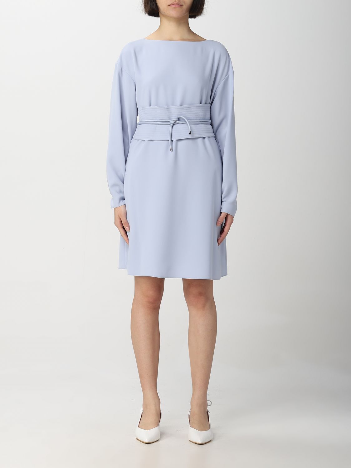 EMPORIO ARMANI: dress for woman - Sky Blue | Emporio Armani dress  D4NA1H2NWAZ online on 
