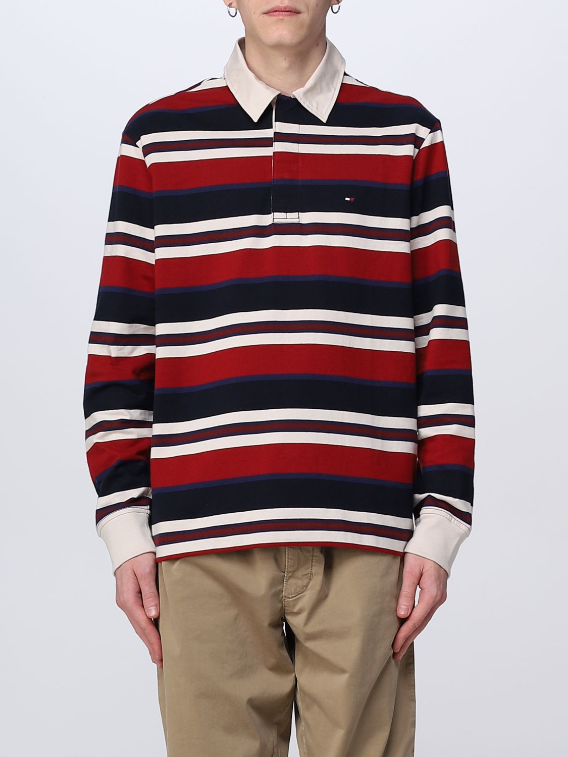 Tommy Hilfiger Outlet: polo for man - Red | Tommy Hilfiger polo shirt MW0MW29671 online at GIGLIO.COM