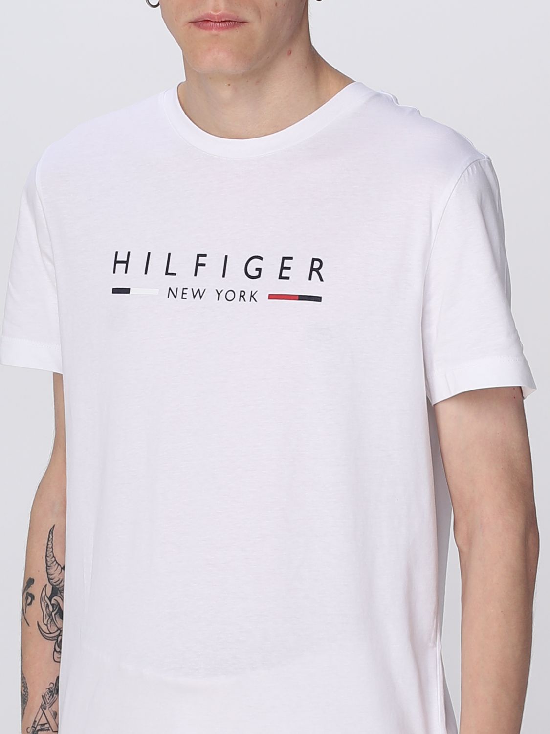 TOMMY HILFIGER: t-shirt for man - White | Tommy Hilfiger t-shirt ...