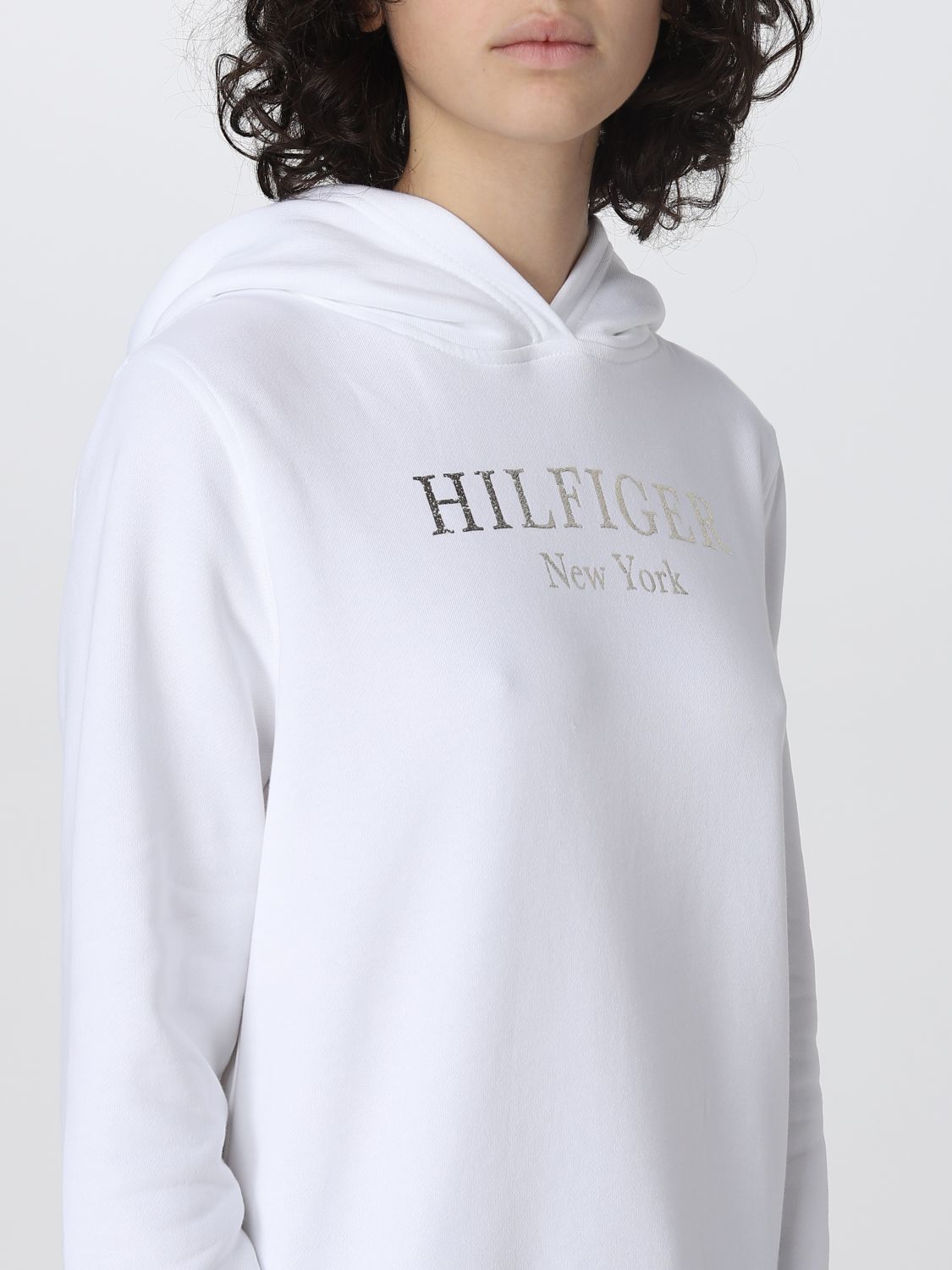 Verhoogd Detecteerbaar dier TOMMY HILFIGER: sweatshirt for woman - White | Tommy Hilfiger sweatshirt  WW0WW37181 online on GIGLIO.COM