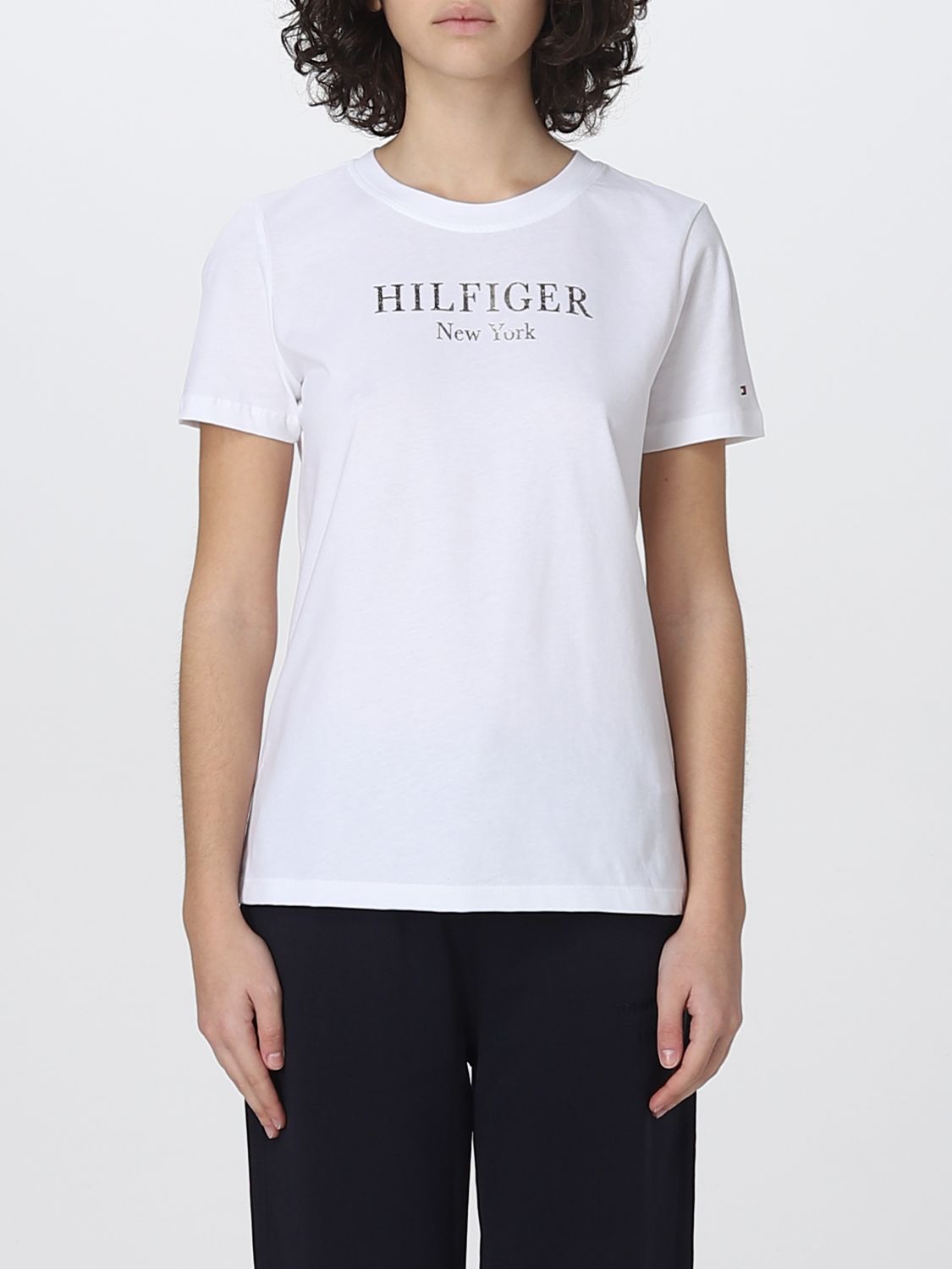 TOMMY HILFIGER: t-shirt for woman - White | Tommy Hilfiger t-shirt ...