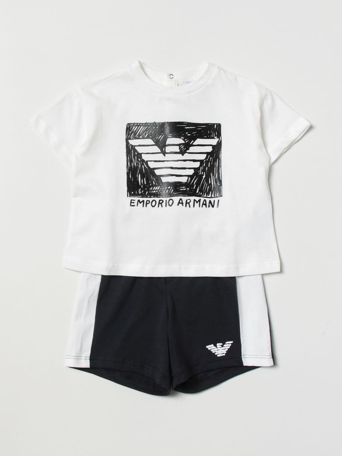 Afgeschaft Turbine Troosteloos EMPORIO ARMANI KIDS: jumpsuit for baby - Blue | Emporio Armani Kids  jumpsuit 3RHVJ73J52Z online on GIGLIO.COM