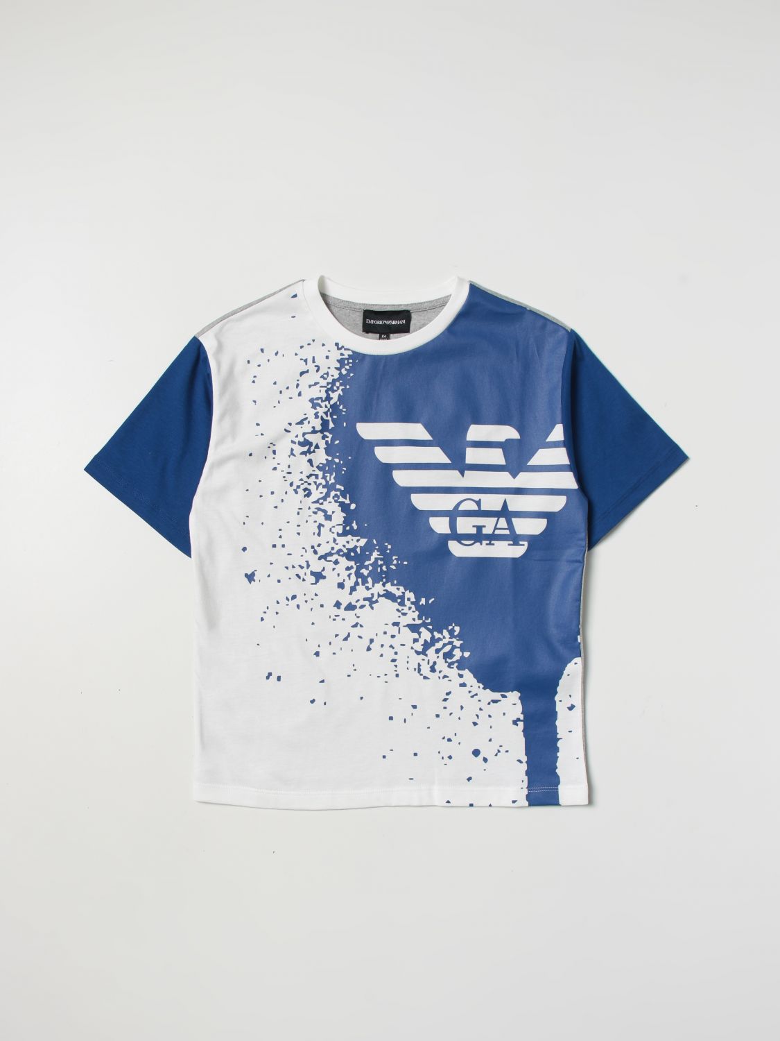 EMPORIO KIDS: Camiseta para niño, Azul Oscuro | Camiseta Emporio Armani Kids 3R4TJ13J4ZZ línea en GIGLIO.COM